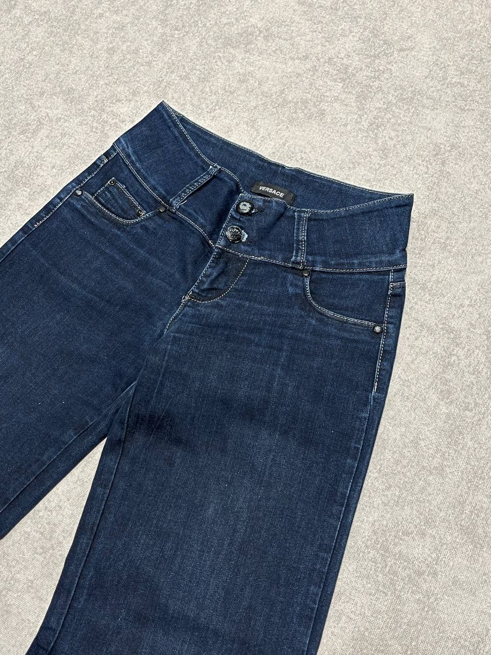Versace Crazy Flared Versace Jeans Couture Blue Navy Vintage Women`s Size 26" / US 2 / IT 38 - 3 Thumbnail