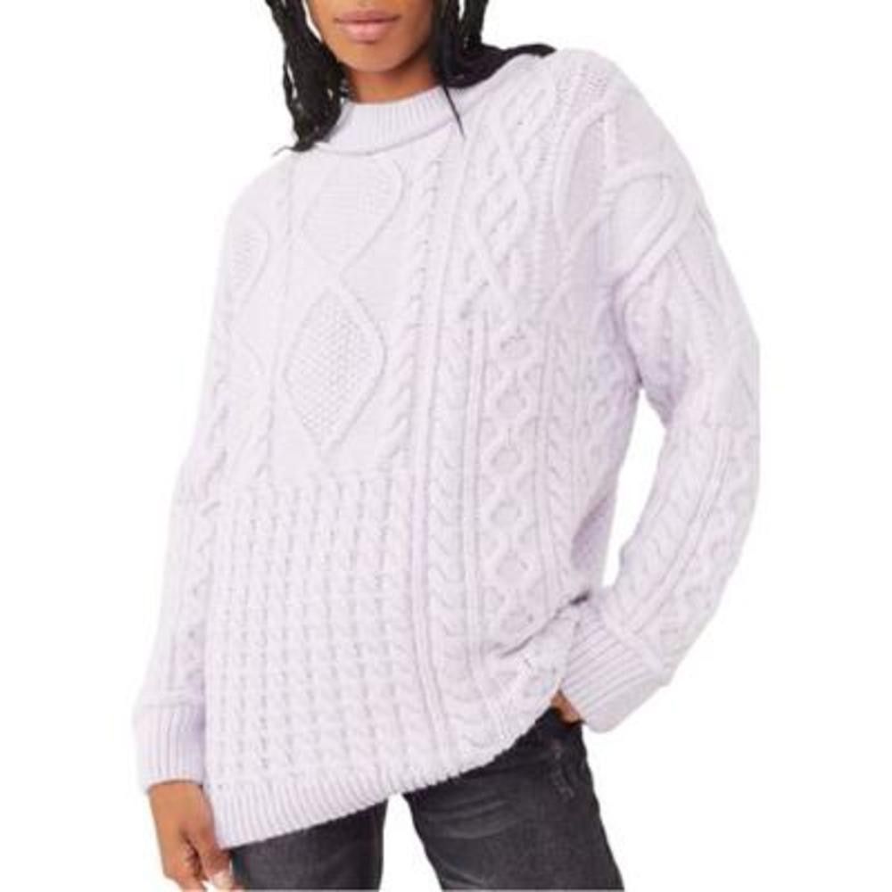 Free People Free People Womens Leslie Cable Knit Fisherman Sweater Cabin Size S / US 4 / IT 40 - 1 Thumbnail