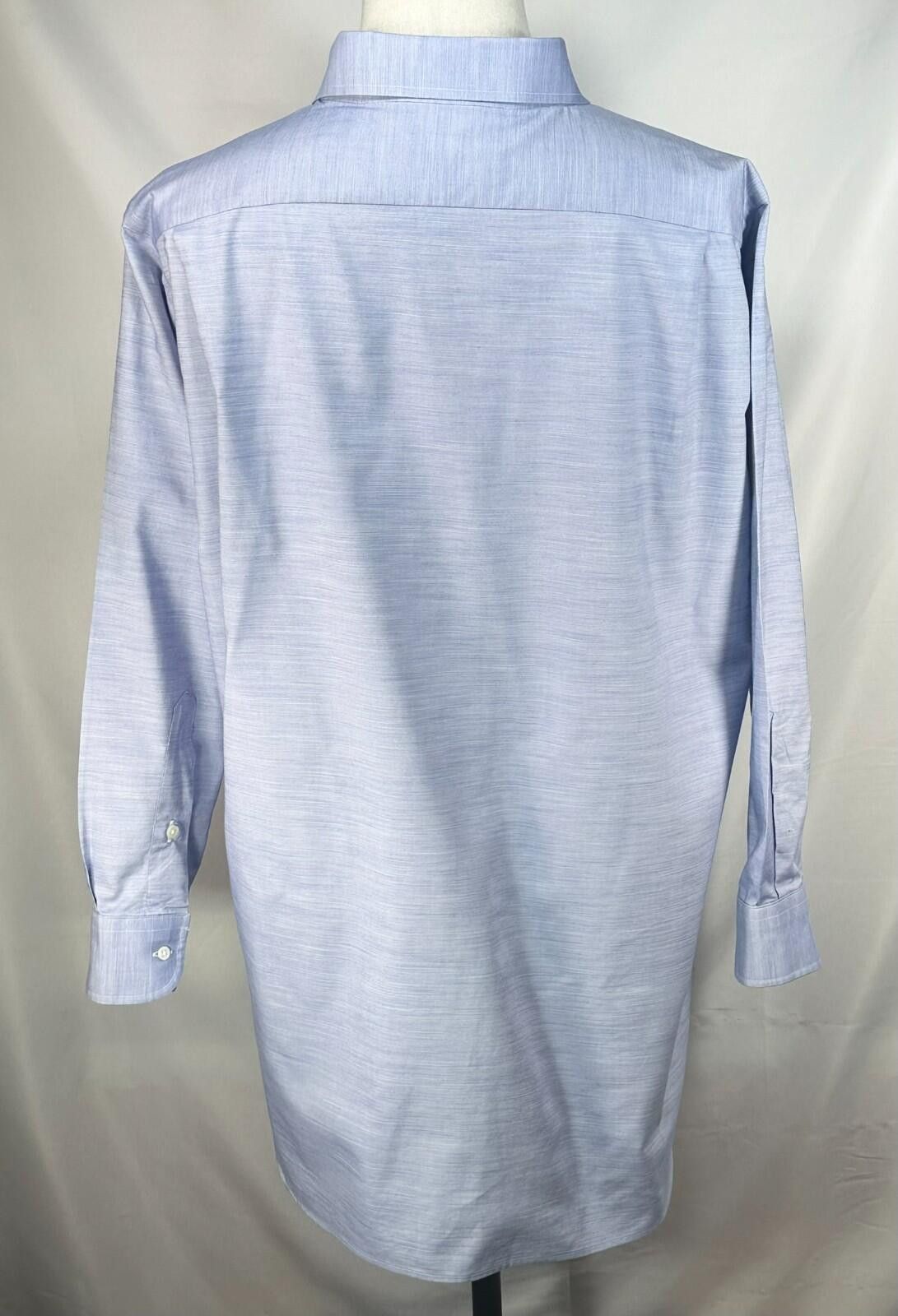 Holland & Sherry Holland Sherry Solid Tailored Oxford Button Up Blue Men XL Size US XL / EU 56 / 4 - 2 Thumbnail
