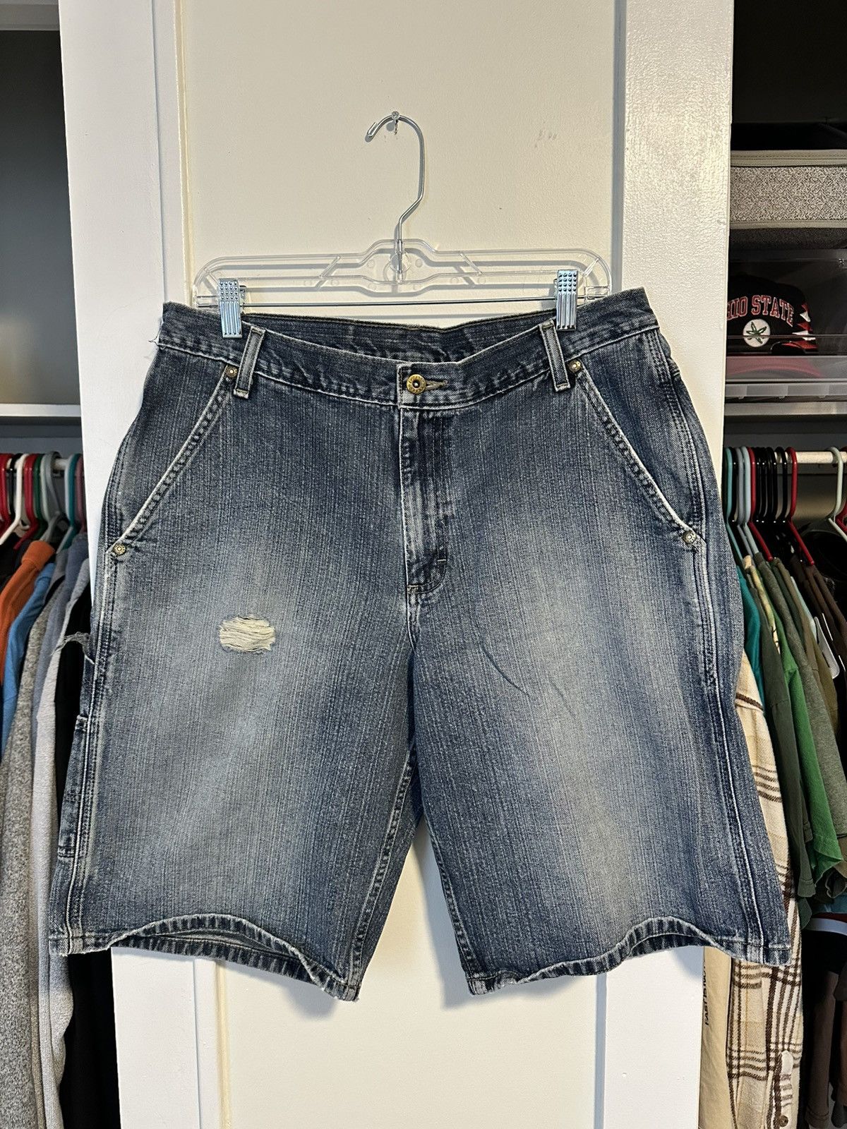 Lee Y2K Lee Dungarees Jorts Size US 33 - 1 Thumbnail