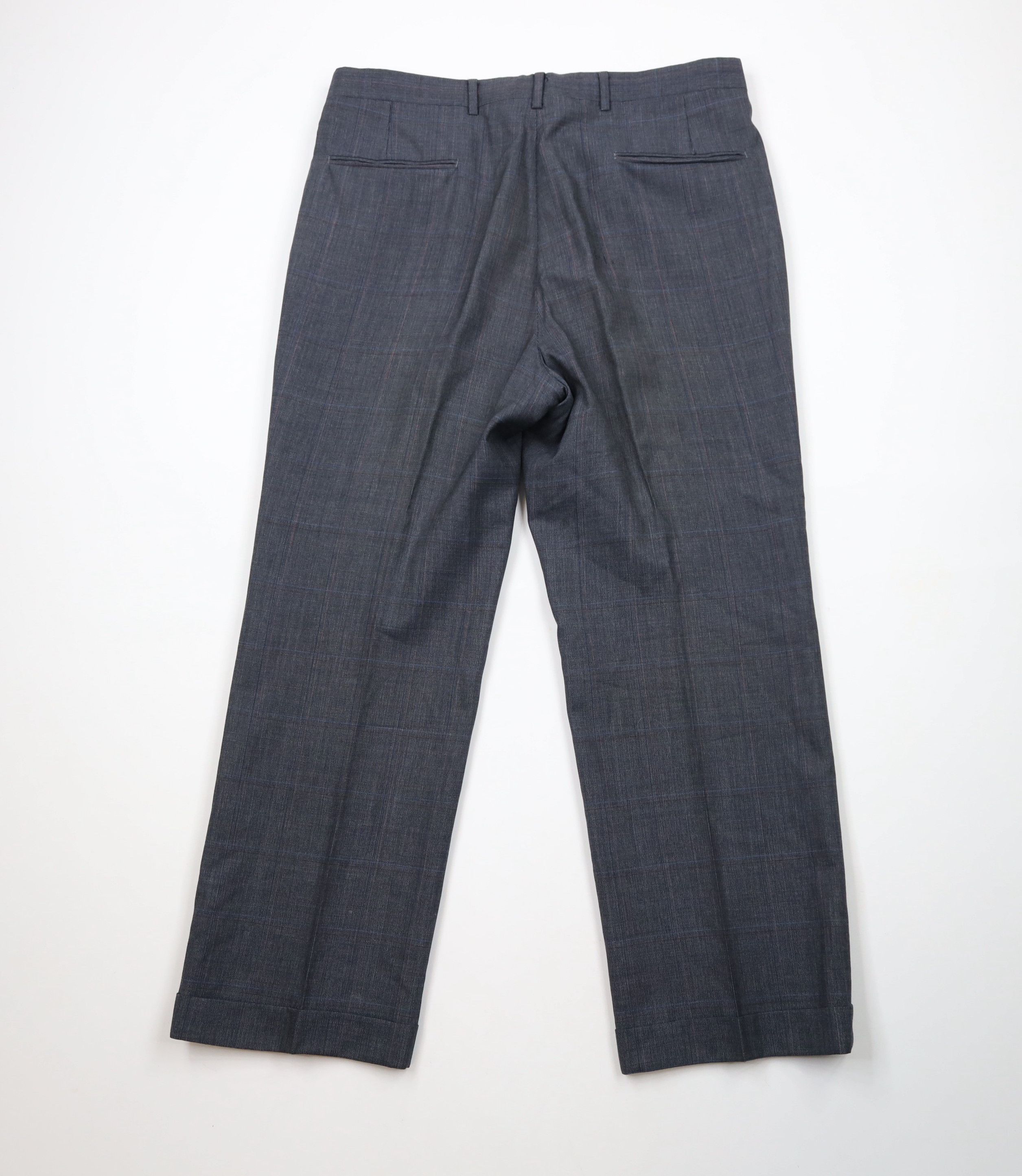 Vintage Vintage 70s Streetwear Cuffed Wide Leg Chino Pants Plaid Size US 34 / EU 50 - 8 Thumbnail