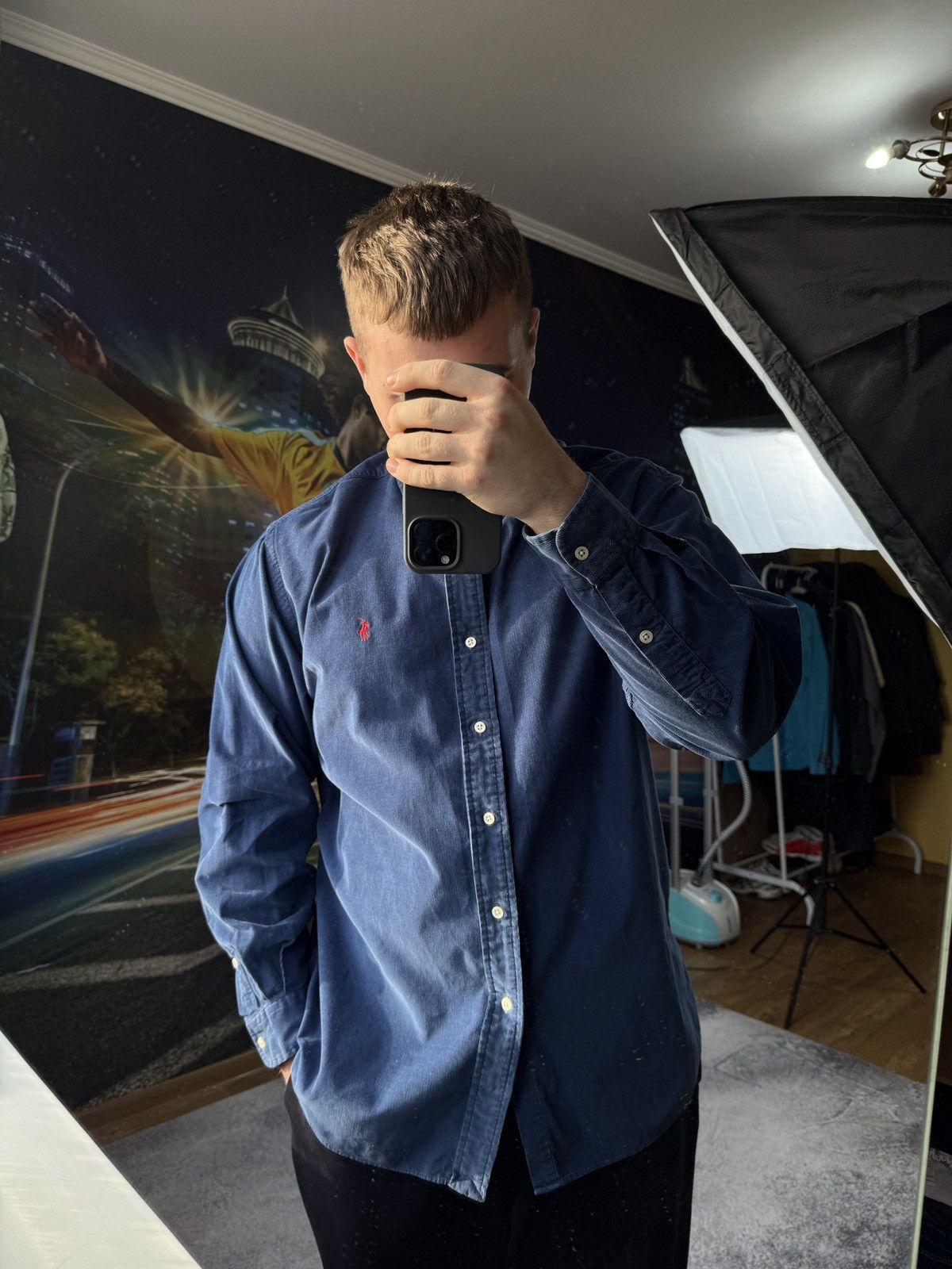 Polo Ralph Lauren Polo Ralph Lauren Ellington Corduroy Button Up Shirt Navy Size US L / EU 52-54 / 3 - 9 Thumbnail