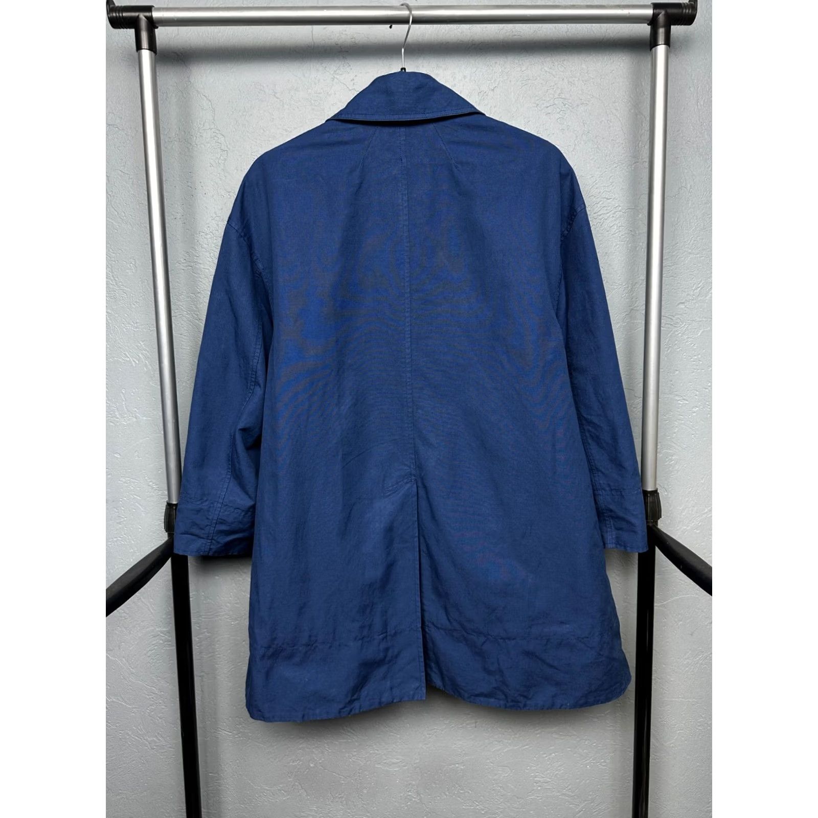Vintage Toast Jacket Womens XS Blue Cotton Linen Trench Coat Size Size XS / US 0-2 / IT 36-38 - 6 Thumbnail