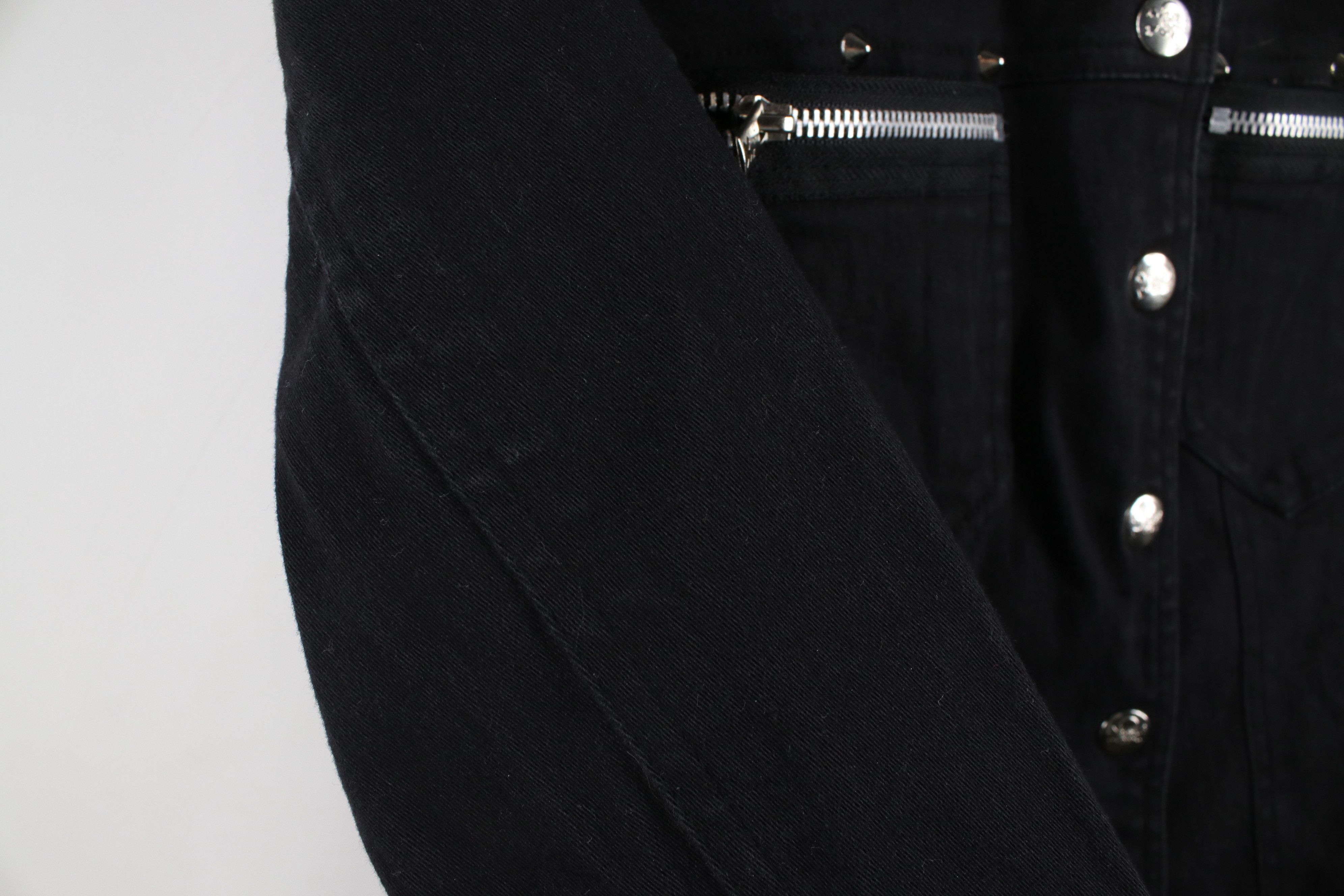 Vintage Vintage 90s Y2K Tripp NYC Gothic Rave Studded Denim Jacket Size M / US 6-8 / IT 42-44 - 9 Thumbnail