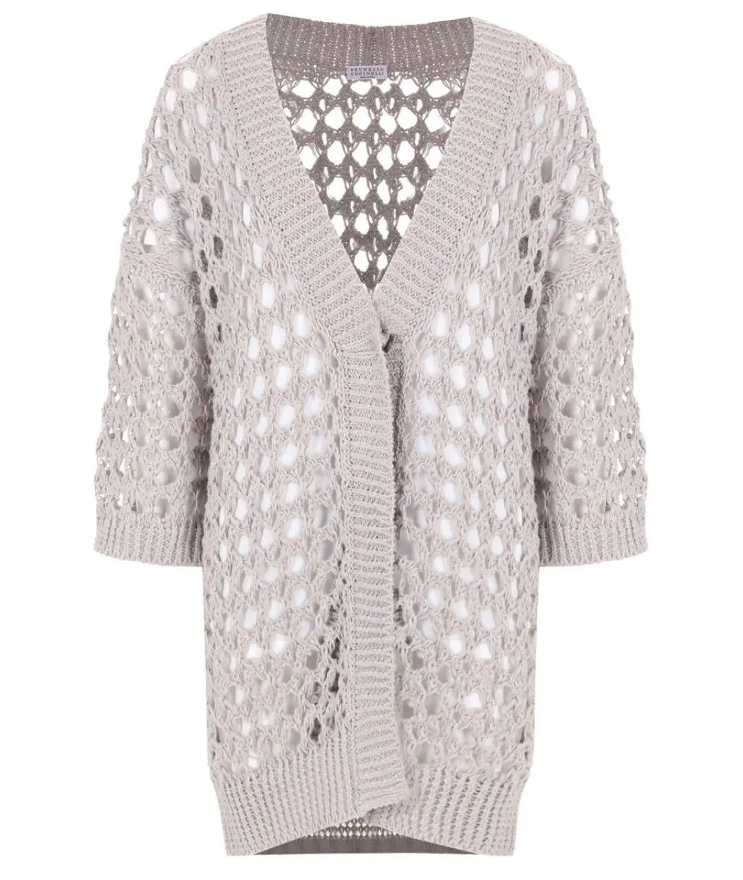 Brunello Cucinelli o1w1db10825 Cardigan in Open Grey Size XL / US 12-14 / IT 48-50 - 1 Thumbnail