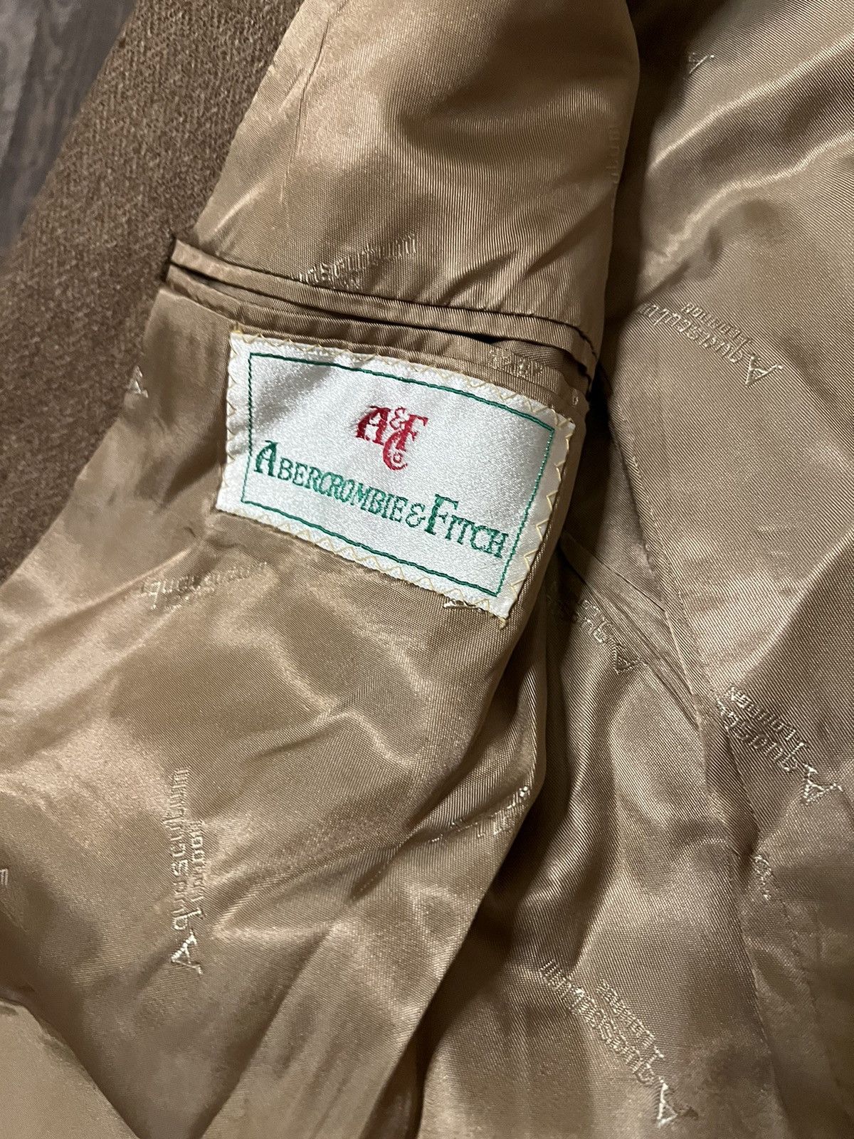 Abercrombie & Fitch × Vintage Vintage Abercrombie Fitch Aquascutum Camel Hair Blazer Size 38R - 9 Thumbnail