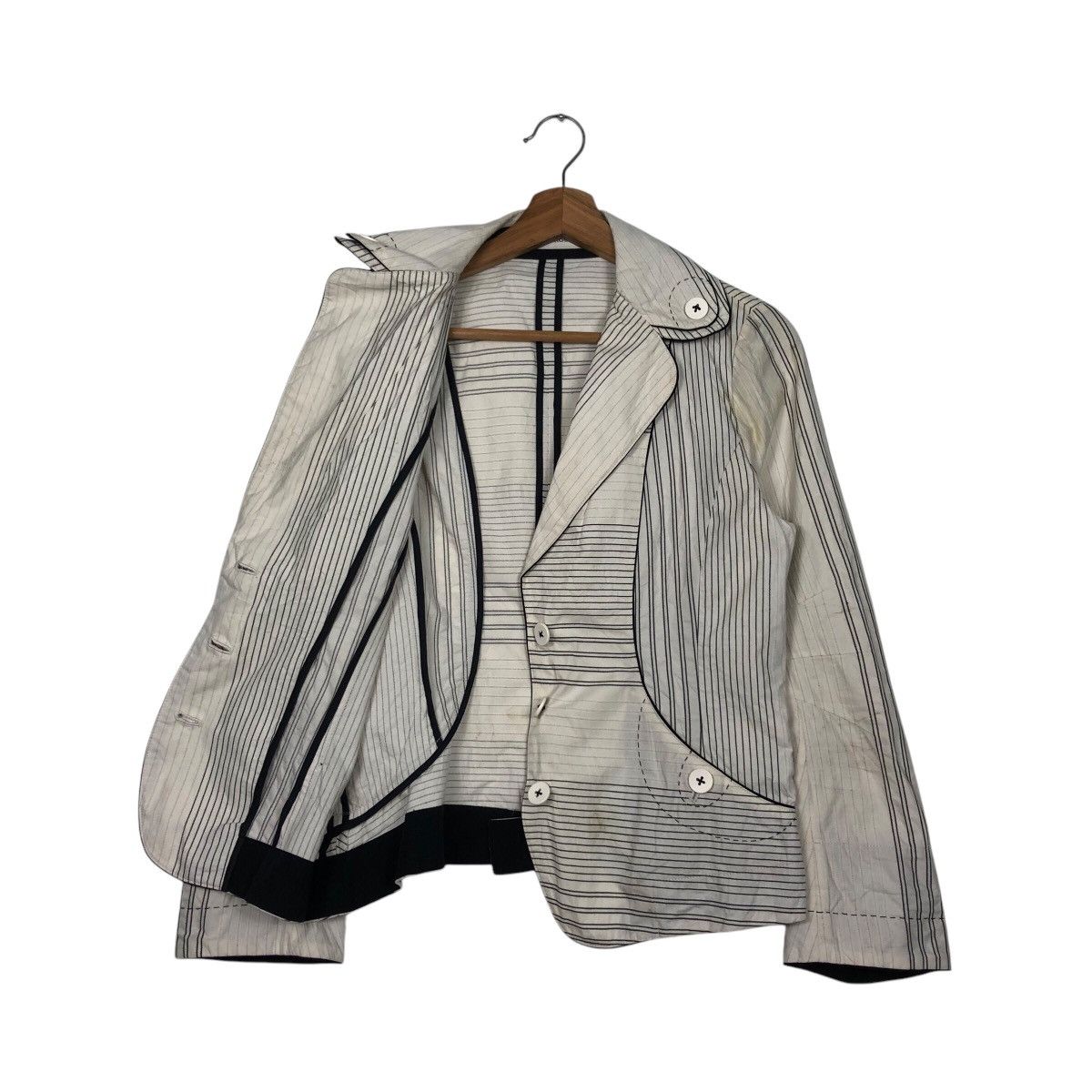 Hiroko Koshino Homme 📌Cropped Biker Jacket Quilted Over Design Hiroko Koshino Size US M / EU 48-50 / 2 - 12 Thumbnail