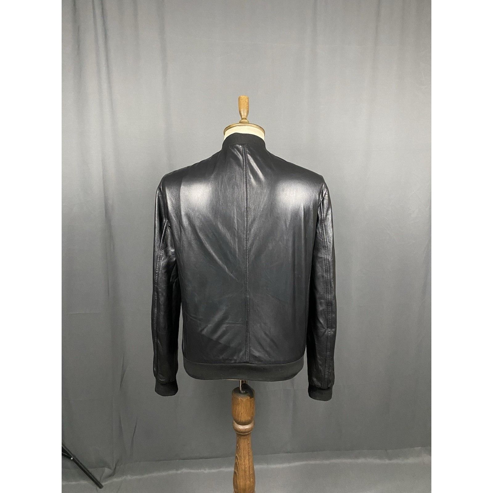 Versace Versace Collection Men's Black Leather Bomber Jacket Size 5 Size US M / EU 48-50 / 2 - 7 Thumbnail