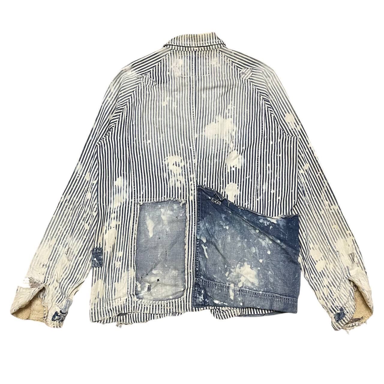 Japanese Brand Vintage Aozora Blue Heaven Thrashed Striped lgb hysterics Size US L / EU 52-54 / 3 - 15 Thumbnail