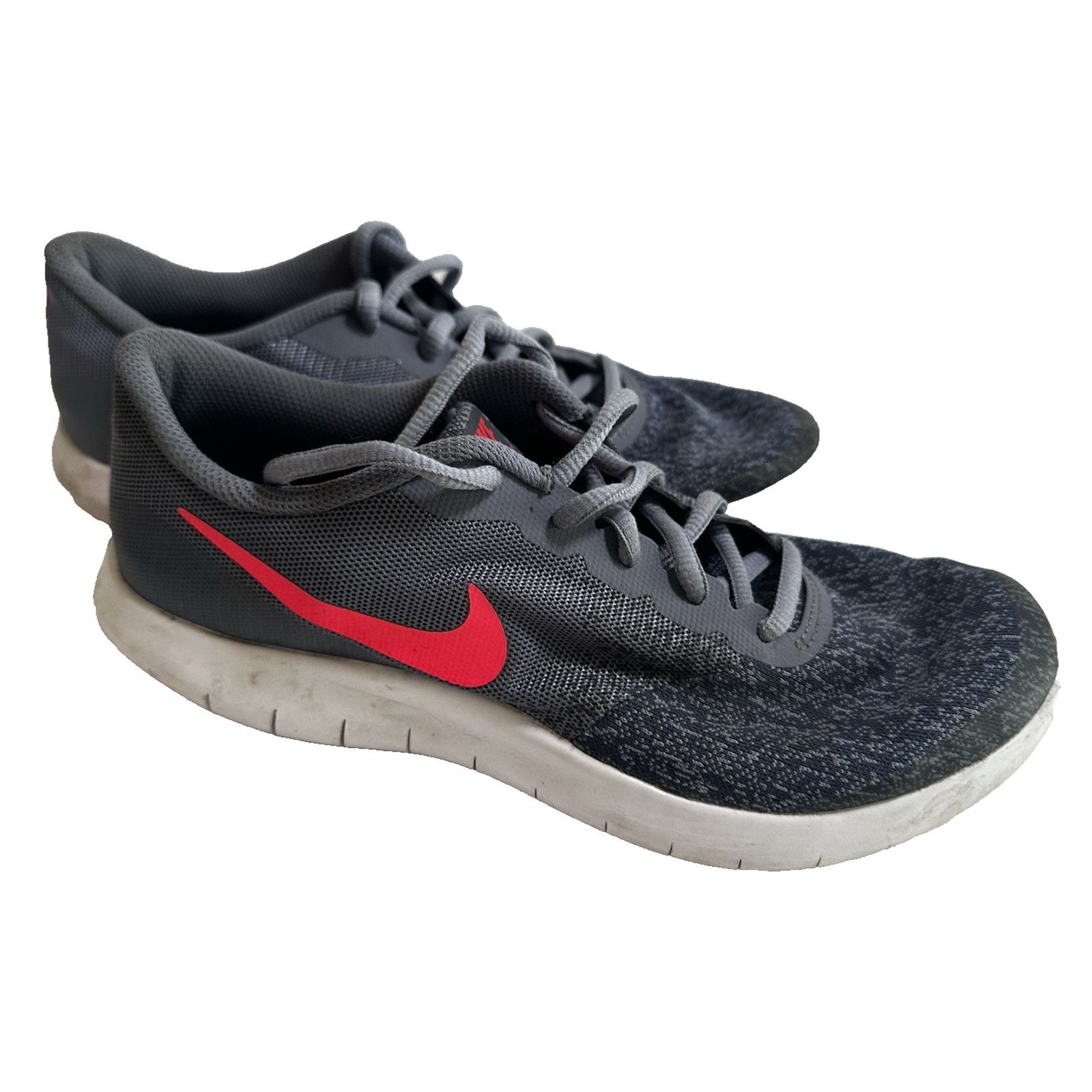 Nike Nike Flex Contact Running Shoe Grey/Red SZ7Y Sneakers Sporty Size US 7 / EU 40 - 1 Thumbnail