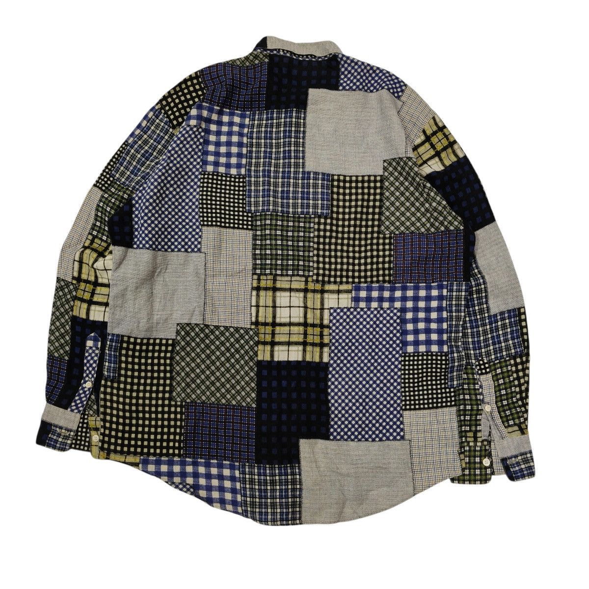 Japanese Brand Vintage 90's Japanese Papas Patchwork Button Up Shirt Size US M / EU 48-50 / 2 - 2 Thumbnail
