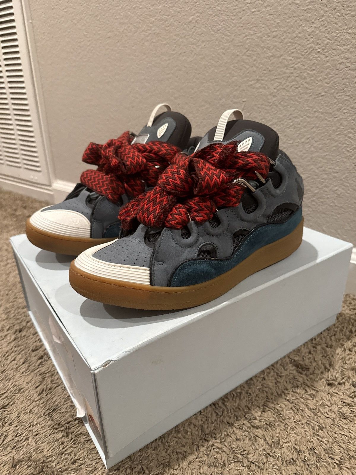 Lanvin Lanvin Curb Sneakers “Blue” 2020 Size US 11 / EU 44 - 1 Thumbnail
