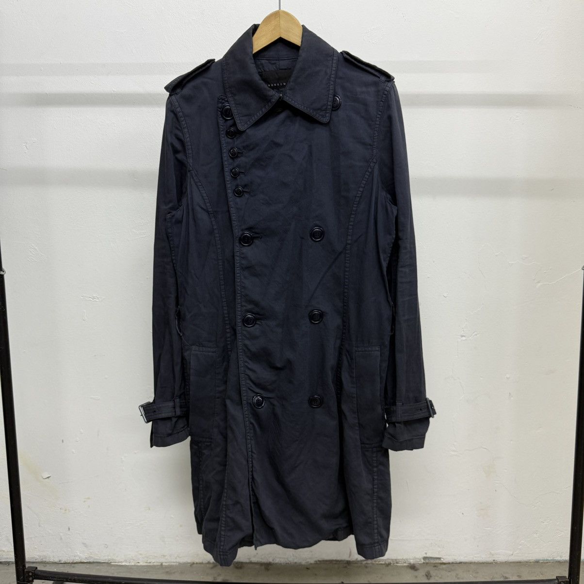 Issey Miyake Sunao Kuwahara Asymmetrical Button Double Breast Long Coat Size US M / EU 48-50 / 2 - 1 Thumbnail