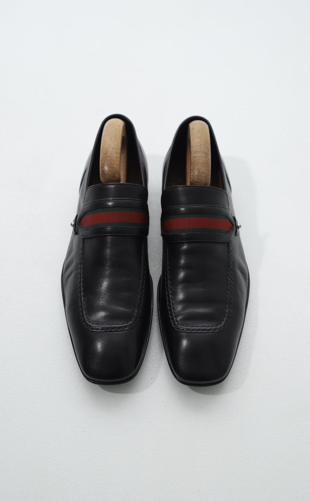 Gucci GUCCI Loafers Leather Slip Ons Shoes Web Stripe Black Men’s Size US 9 / EU 42 - 5 Thumbnail
