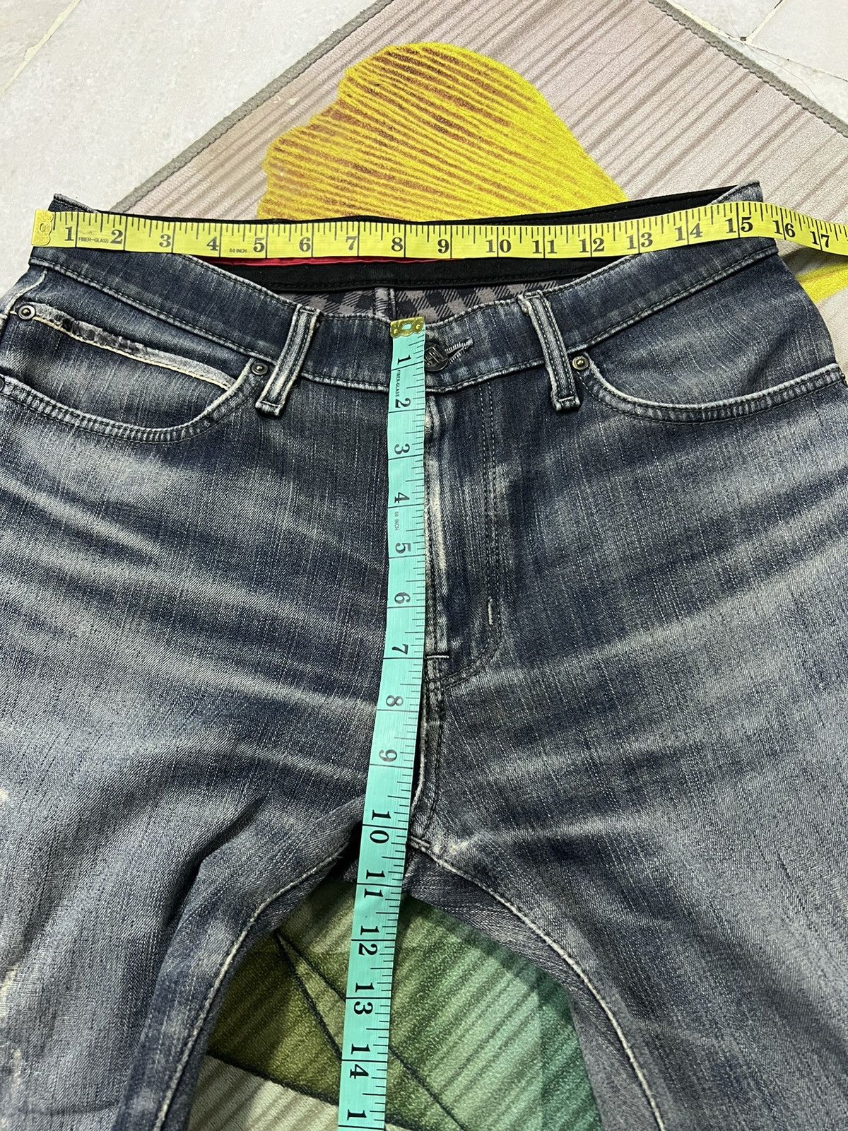 Edwin × Japanese Brand EDWIN WILD FIRE FADED BLACK DISTRESSED JEANS Size US 31 - 17 Thumbnail