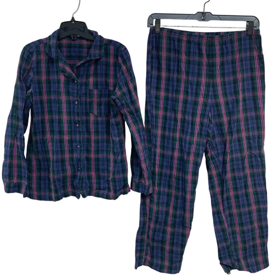 L.L. Bean LL Bean Womens XS Plaid Shirt Elastic Waist Pants PJ Set Size 27" / US 4 / IT 40 - 1 Thumbnail