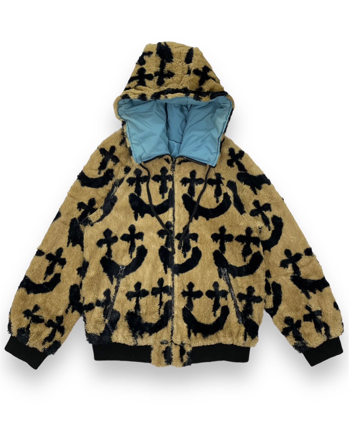 image of 20471120 x If Six Was Nine World Wide Love Reversible Jacket in Blue/Brown, Men's (Size Small)