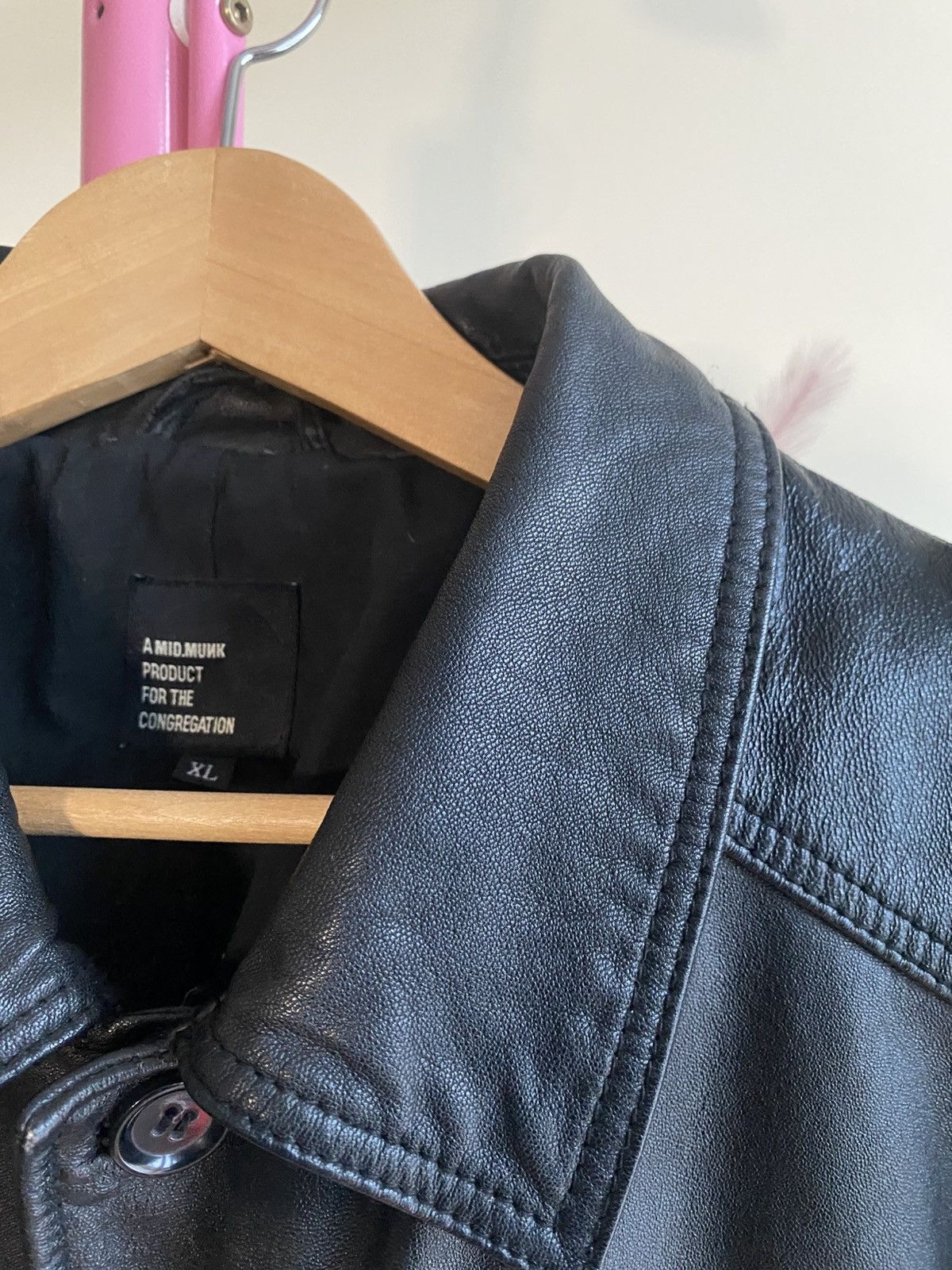 Vintage Heavy leather jacket Size US XL / EU 56 / 4 - 2 Thumbnail