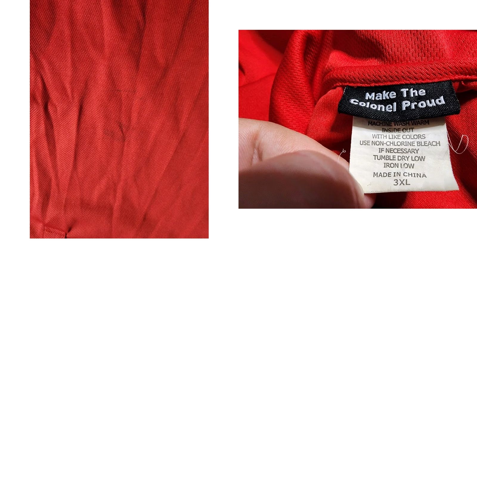 Vintage Mens Barco KFC Uniform Polo Shirt 3XL Red Distress Men Size US XXL / EU 58 / 5 - 8 Thumbnail