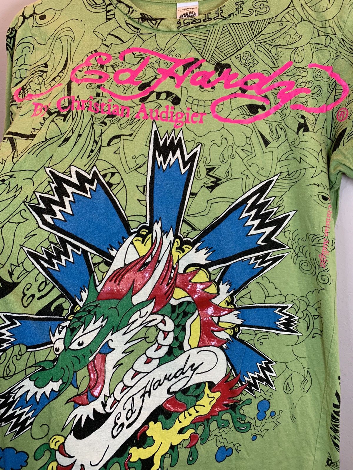 Christian Audigier × Ed Hardy × Vintage *RARE* Vintage Ed Hardy Christian Audigier Tattoo Art Shirt Size US S / EU 44-46 / 1 - 3 Thumbnail