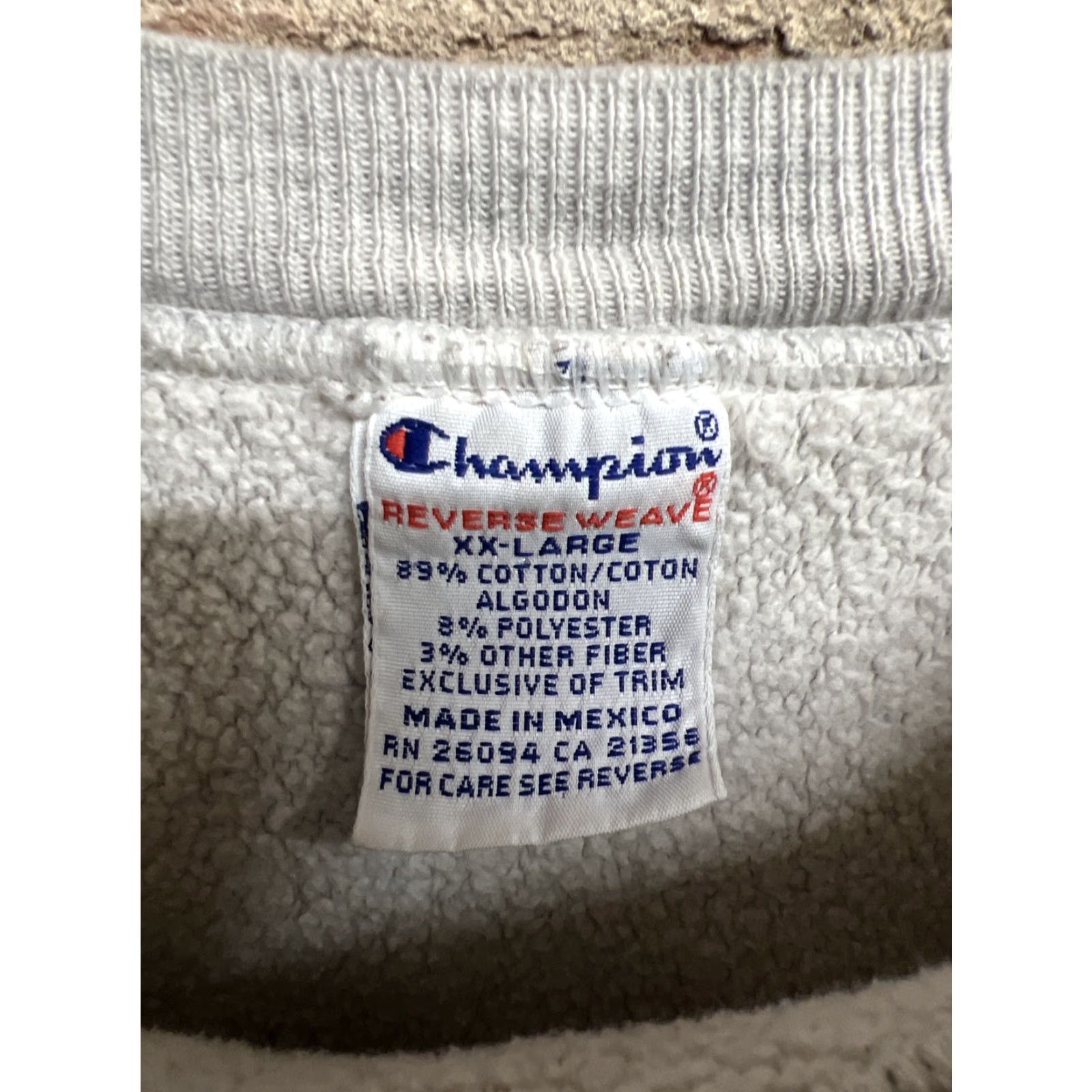 Champion VINTAGE Champion Reverse Weave Sweatshirt 2XL Crew Neck Ivy Gray 90s College Logo Reversible Men Size US XXL / EU 58 / 5 - 4 Thumbnail
