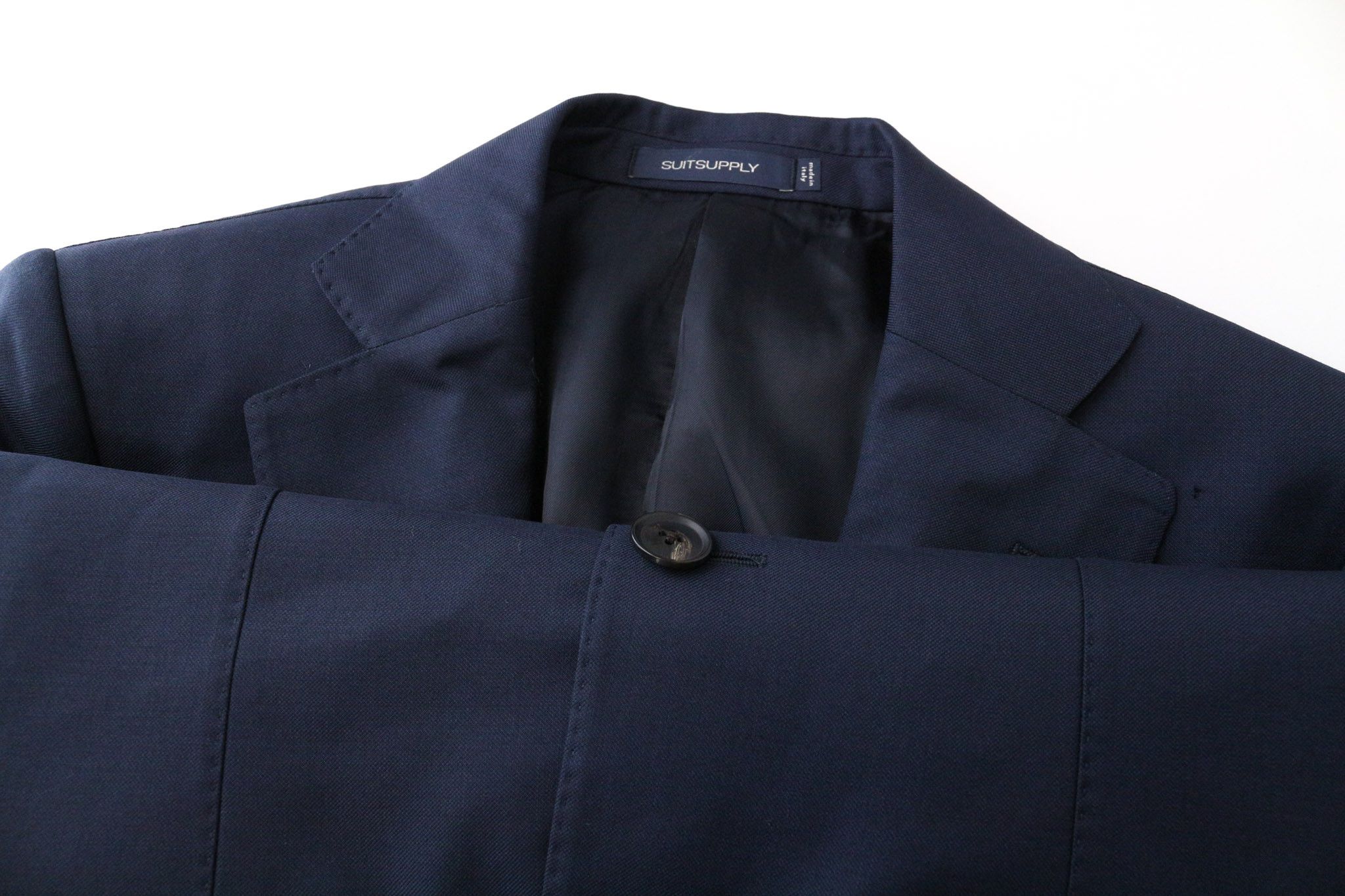 Suitsupply LAZIO UK32R Blue Wool Super 110's Slim Suit 75703 Size 34S - 7 Thumbnail