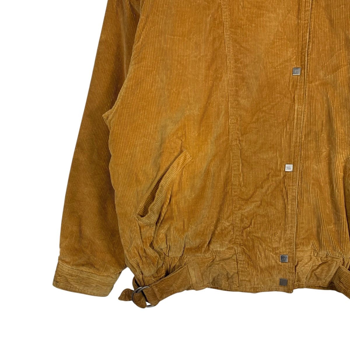 Japanese Brand MARULINNE Asymmetrical Yellow Corduroy Jacket #1832-C79 Size M / US 6-8 / IT 42-44 - 3 Thumbnail