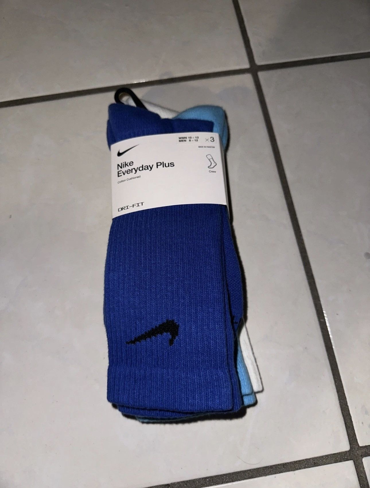 Nike Nike Everyday Plus Cushioned Training Crew Socks 3 Pairs Size ONE SIZE - 1 Thumbnail