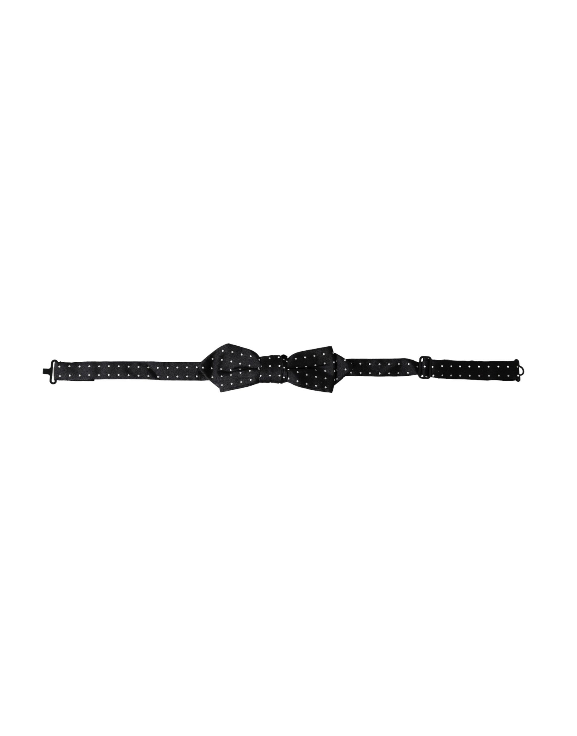 Dolce & Gabbana Black Silk Polka Dot Adjustable Neck Men Papillon Bow Men's Size ONE SIZE - 1 Thumbnail