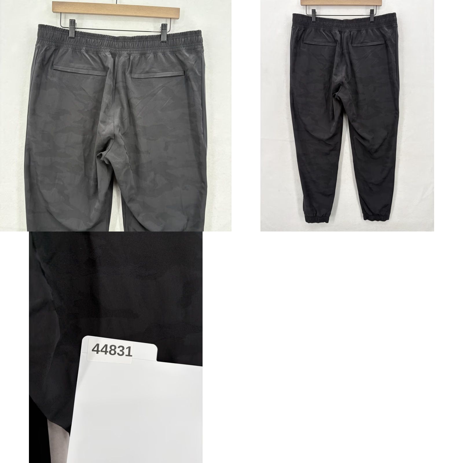 Athleta VINTAGE Athleta Jogger Pants Womens 16 Black Brooklyn Textured Camo Athletic Travel Gym Size 38" / US 16 / IT 52 - 9 Thumbnail
