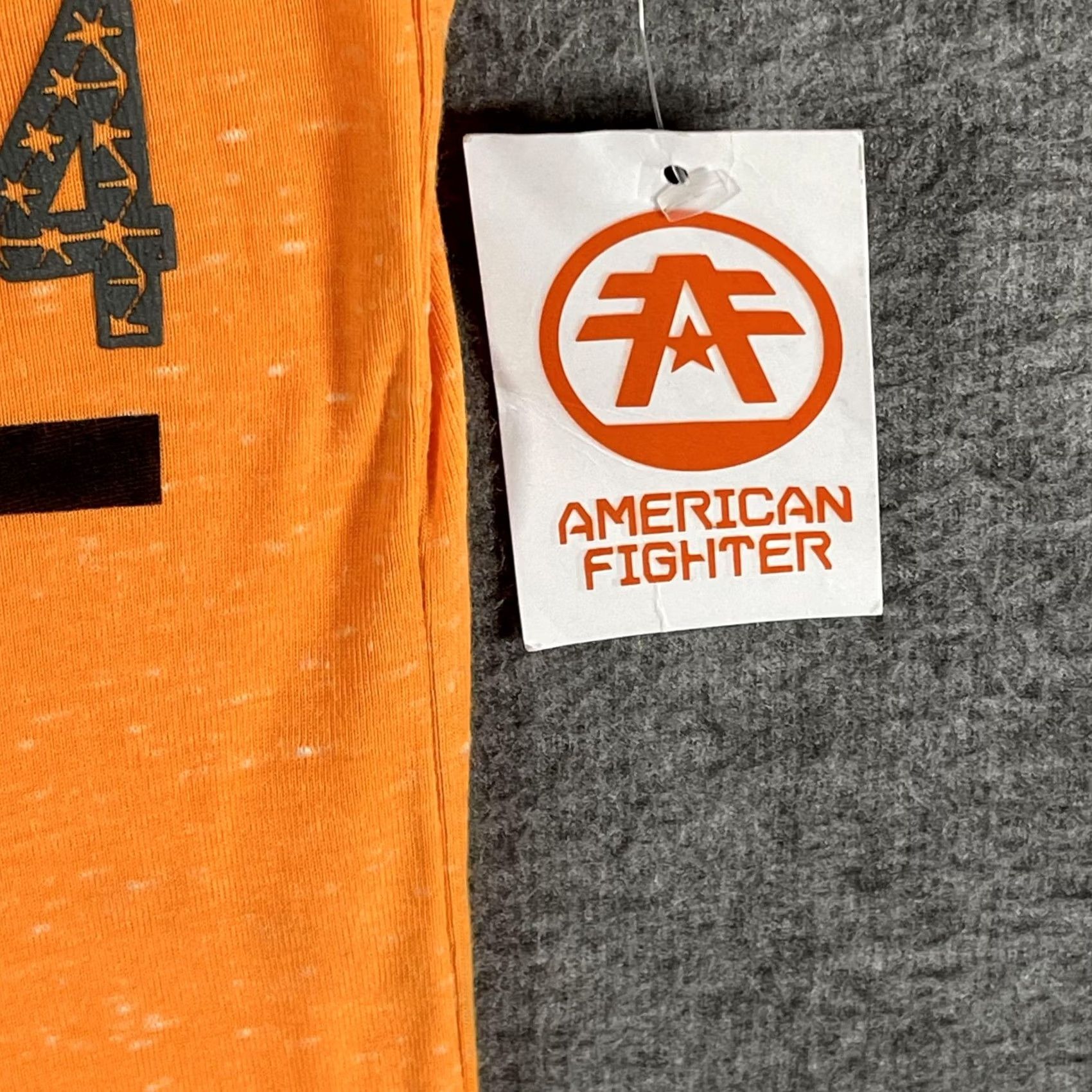 Vintage American Fighter Tank Top Mens S Orange Davidson Tech Graphic Gym FM4792 Size US S / EU 44-46 / 1 - 5 Thumbnail