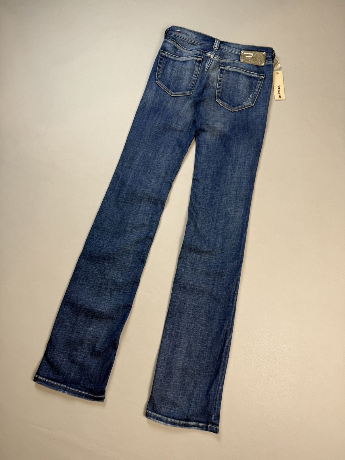 Diesel BNWT! Diesel Doozy Low Rise Wide Leg Y2K Denim Jeans Pants Size 26" / US 2 / IT 38 - 22 Thumbnail