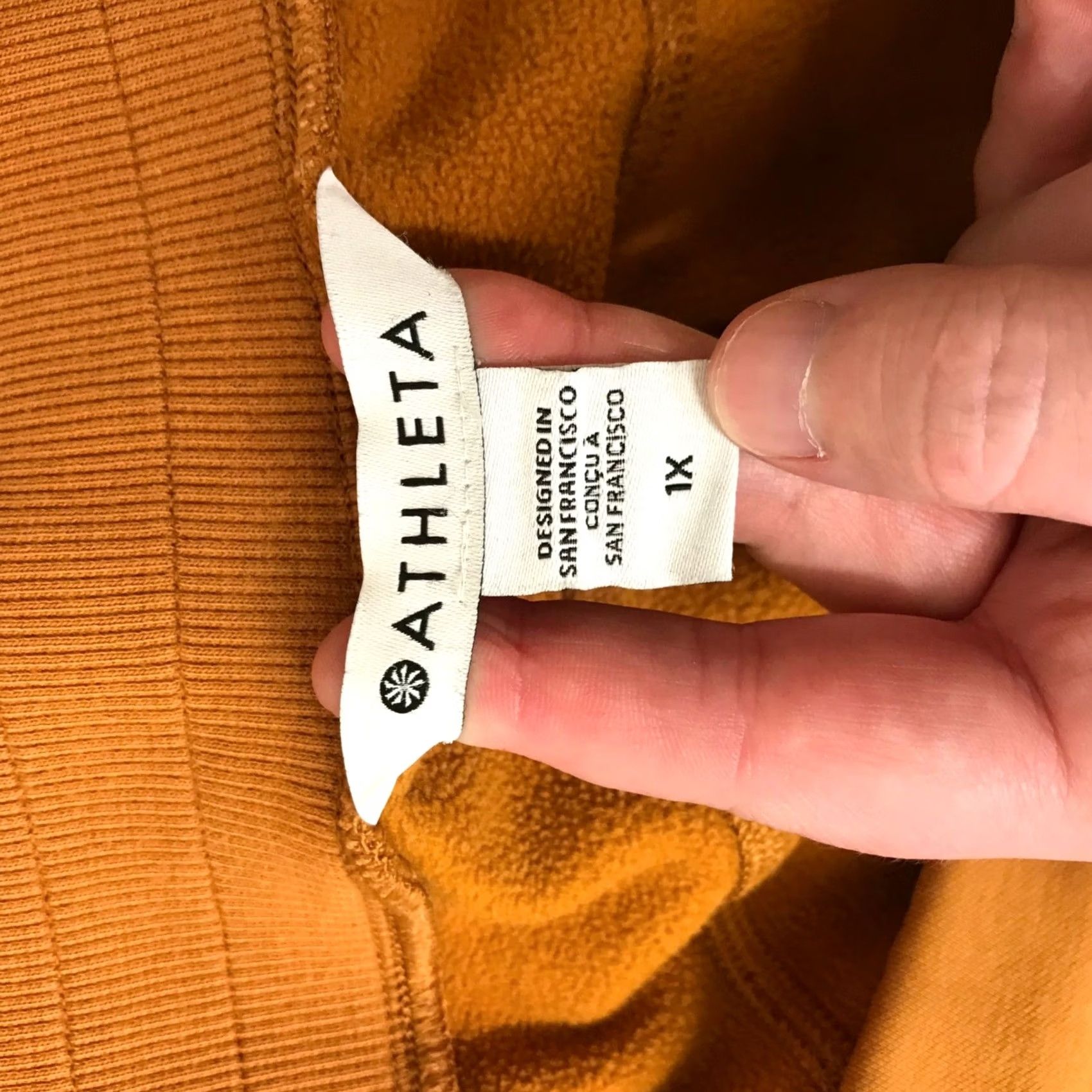 Athleta Athleta Triumph Jogger Spiced Ochre Orange Fleece Sweatpants Plus Size 1X Womens Size 40" / US 18 - 7 Thumbnail