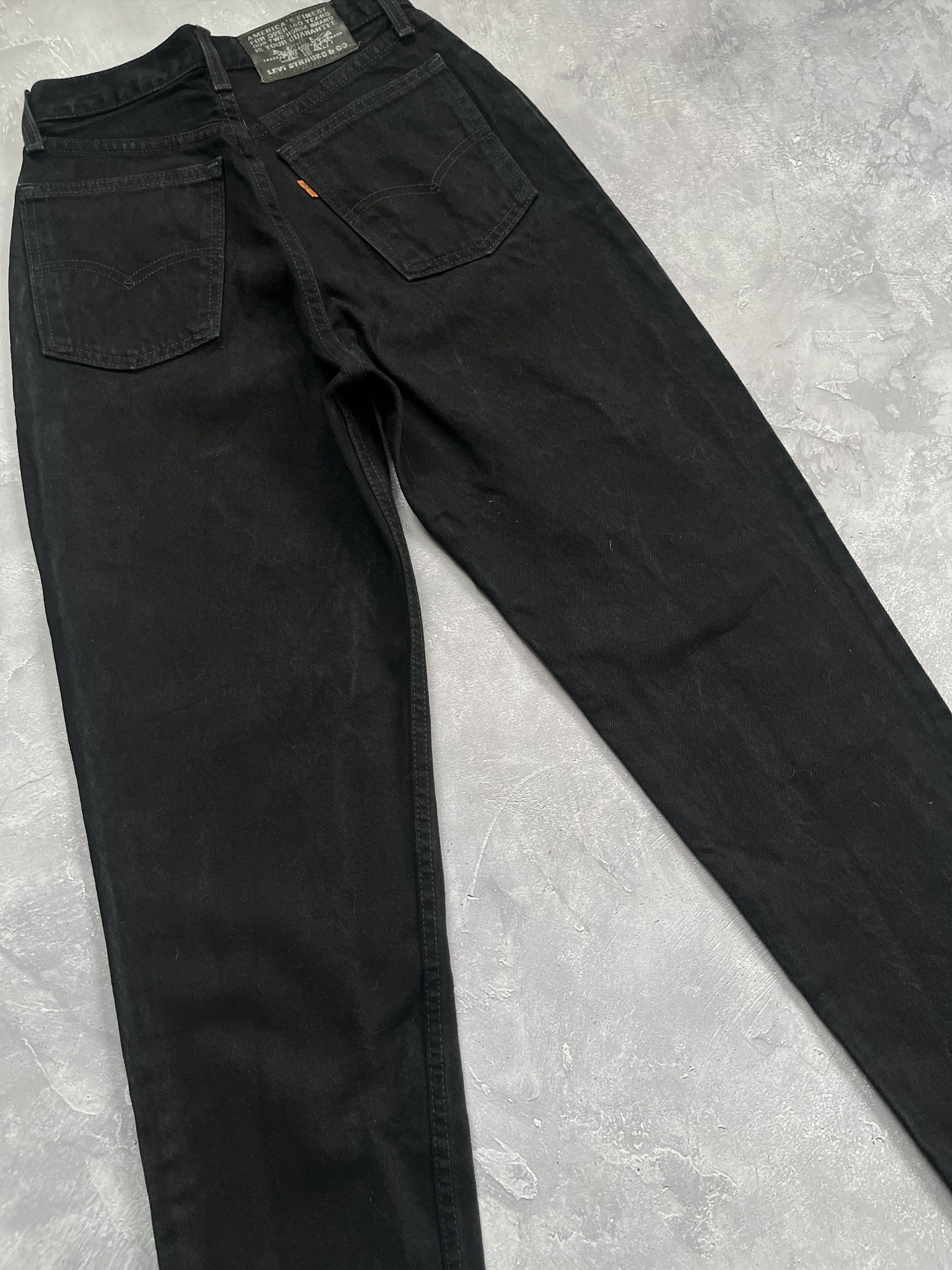 Levi's Vintage LEVIS 881 high waist ribcage mom JEANS Black W29 L32 Size 29" - 3 Thumbnail