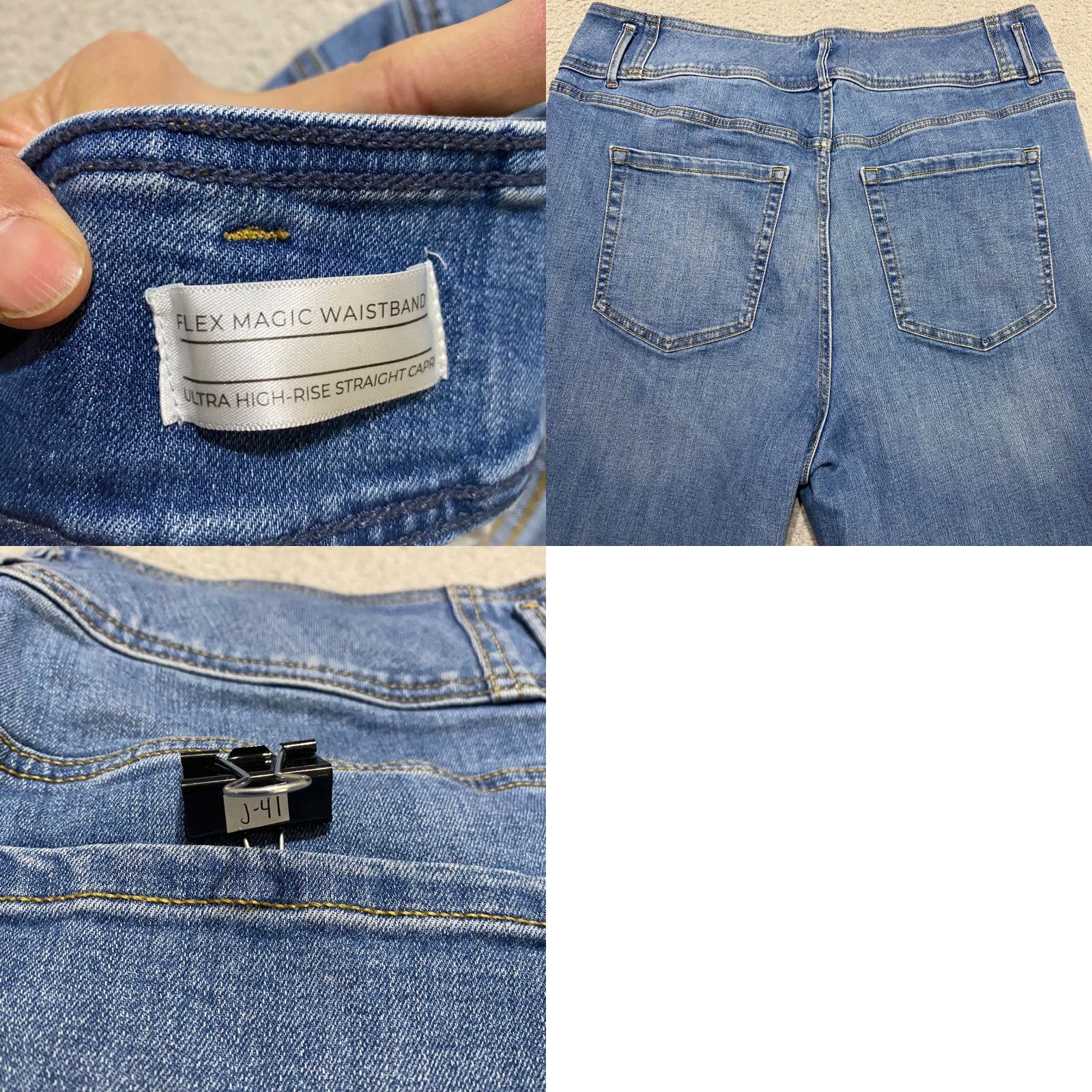 Vintage Lane Bryant Jeans 18W Plus Capri Blue Denim High Rise Distressed Size 40" / US 18 - 9 Thumbnail