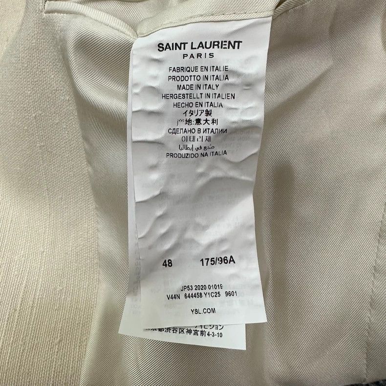 Saint Laurent Paris saint laurent woven blazer with floral brooch-2507 Size US M / EU 48-50 / 2 - 3 Thumbnail