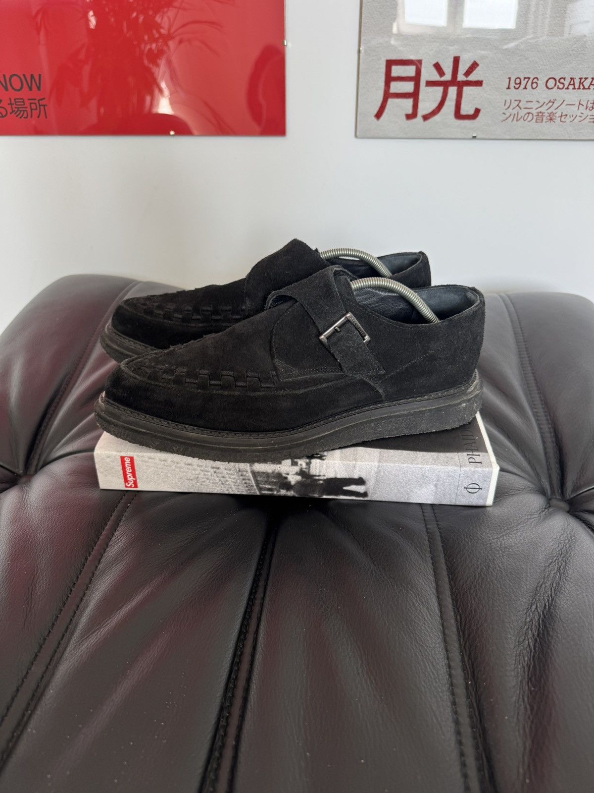 Allsaints Allsaints Suede Leather Black Creepers Derby Shoes Rock Roll Size US 8.5 / EU 41-42 - 4 Thumbnail