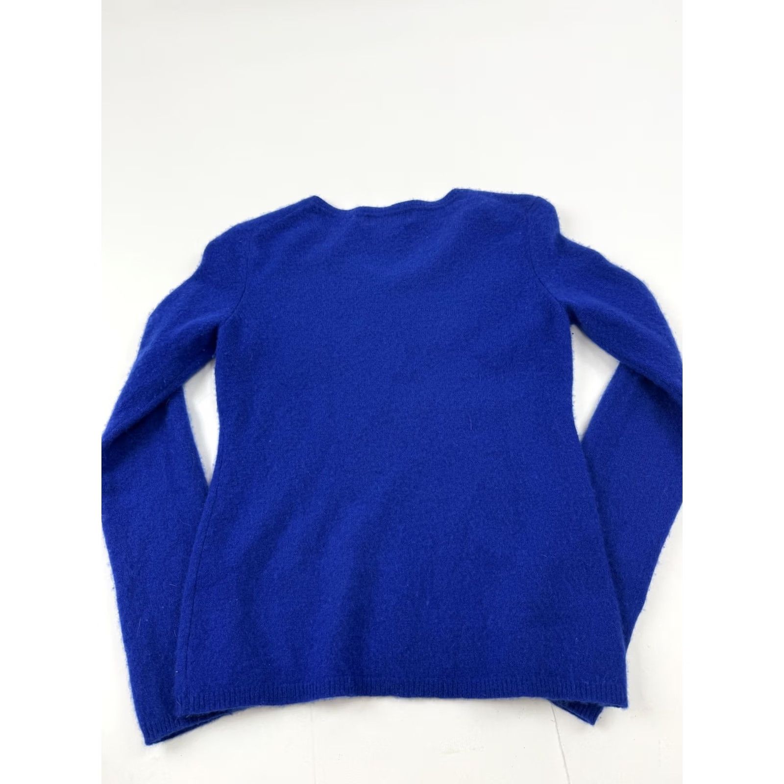 Vintage Peck & Peck Sweater Womens Small Blue 100% Cashmere V Neck Knit Pullover Size S / US 4 / IT 40 - 4 Thumbnail