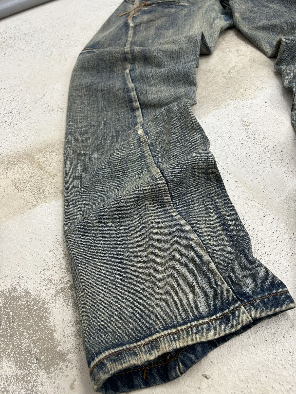 GOSTAR DE FUGA Vintage Joneaa Denim Double Waist Engineer Mud Washed Size US 31 - 5 Thumbnail