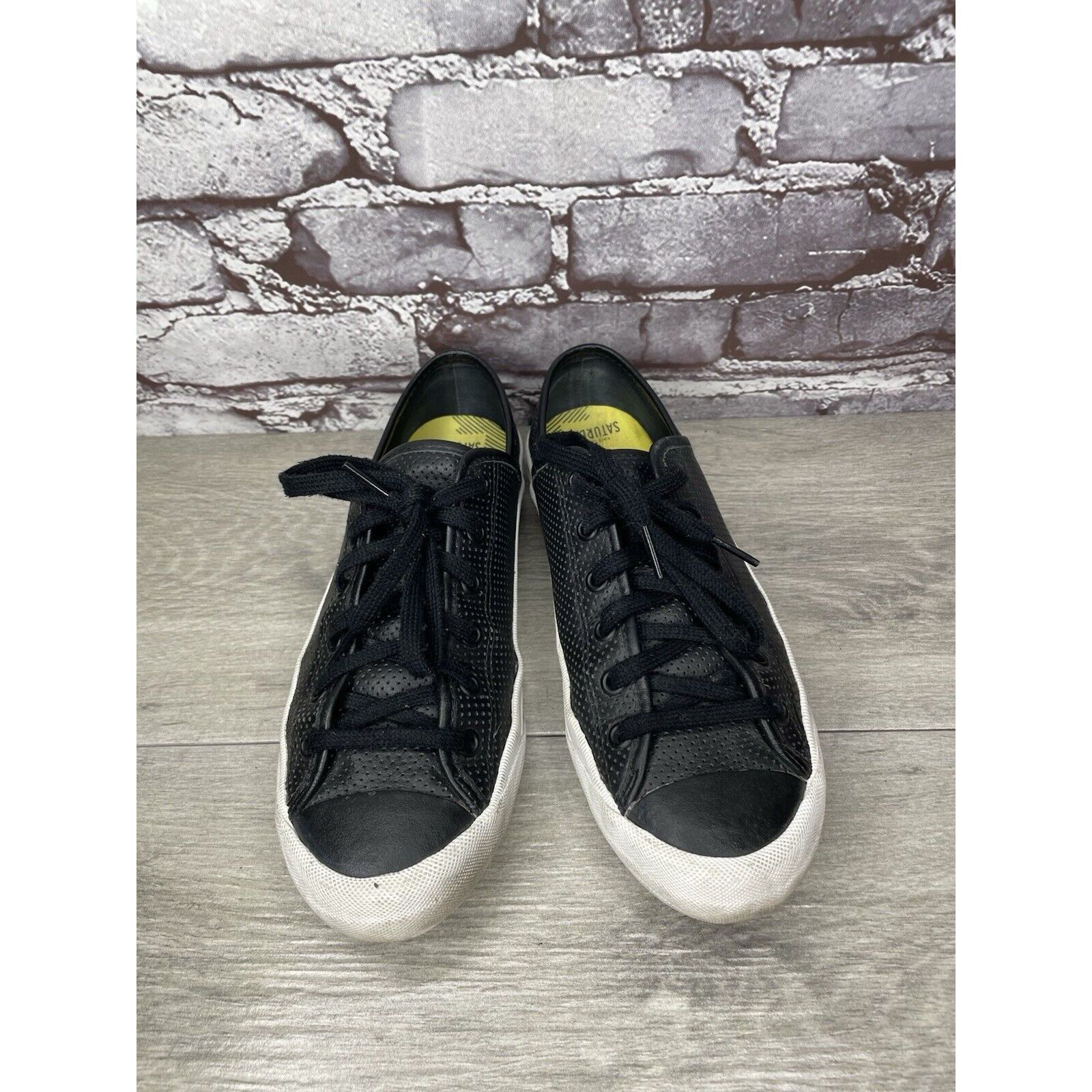 Kate Spade Kate Spade Saturday PF-Flyers Black Leather Low Top Sneakers Size US 8 / IT 38 - 7 Thumbnail