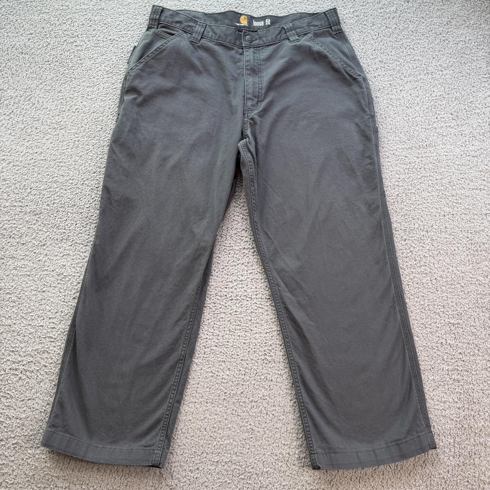 Carhartt Carhartt Loose Fit Carpenter Pants Mens 36x32 Gray Work Size US 36 / EU 52 - 1 Thumbnail