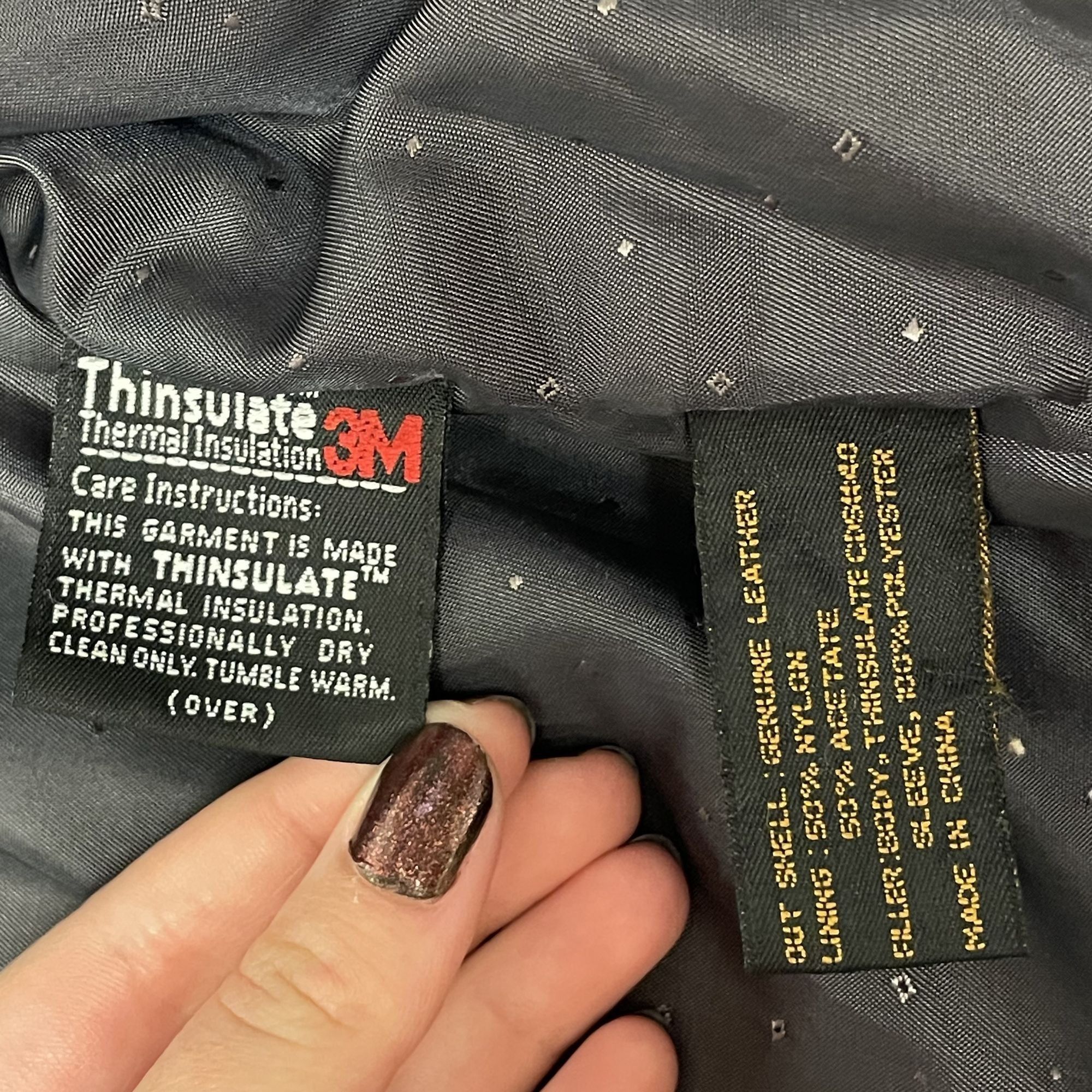 Express Vtg Express Black GLOVE Leather Btn Coat Thinsulate Jacket Size S / US 4 / IT 40 - 6 Thumbnail