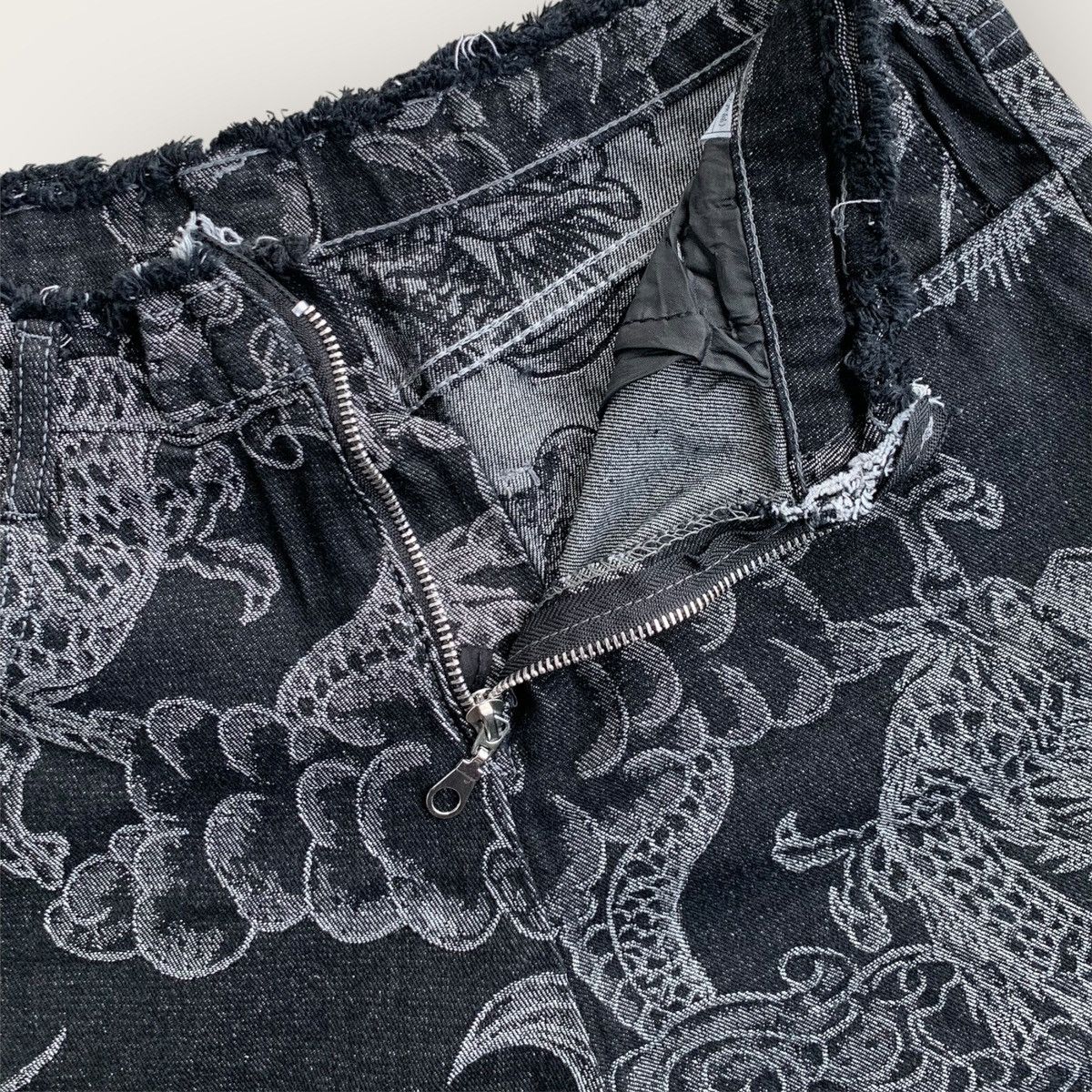 Japanese Brand Flare Jeans Dragon Full Print Size US 30 / EU 46 - 6 Thumbnail