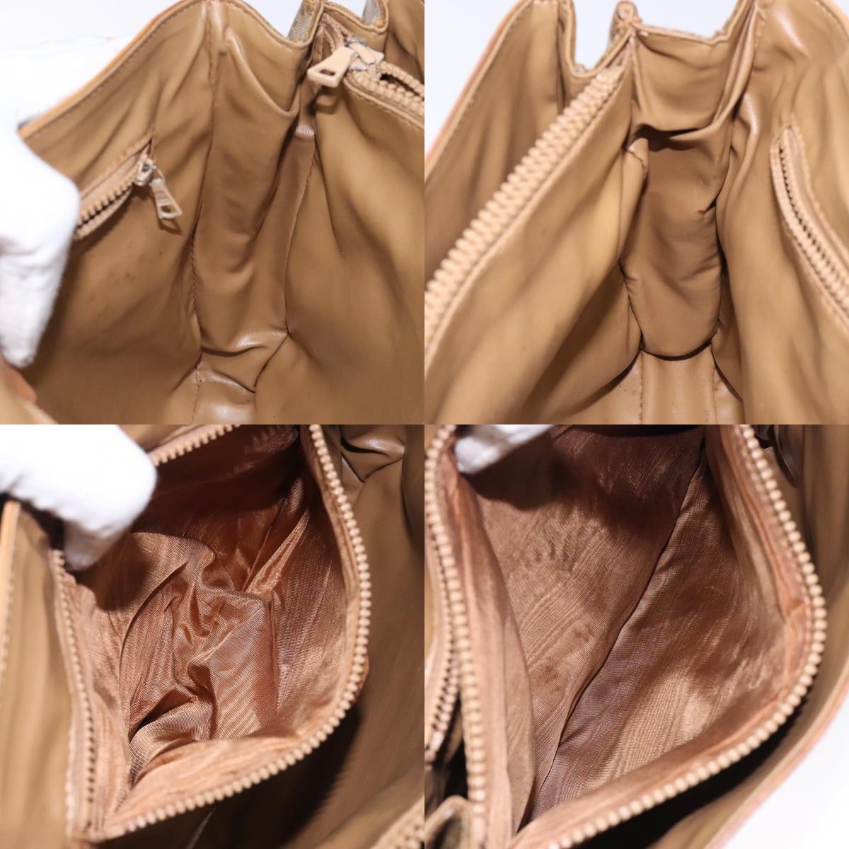 Celine CELINE Macadam Canvas Hand Bag Pvc Beige Gold Size ONE SIZE - 12 Thumbnail