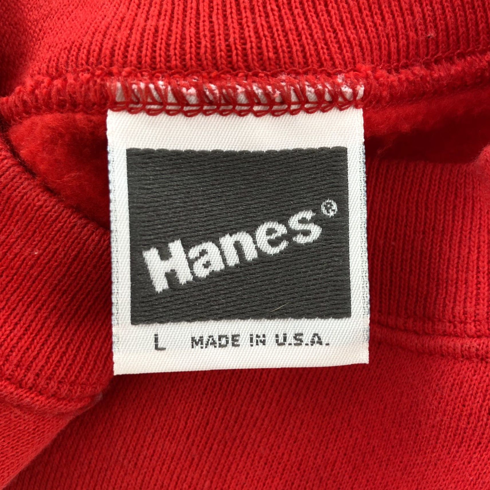 Hanes VINTAGE Hanes Sweater Adult Large Red Essential Blank Pullover Crewneck Mens L 90s Sweatshirt Pullover Crew Neck Cotton Blend Fleece Knit Shirt Size US L / EU 52-54 / 3 - 4 Thumbnail