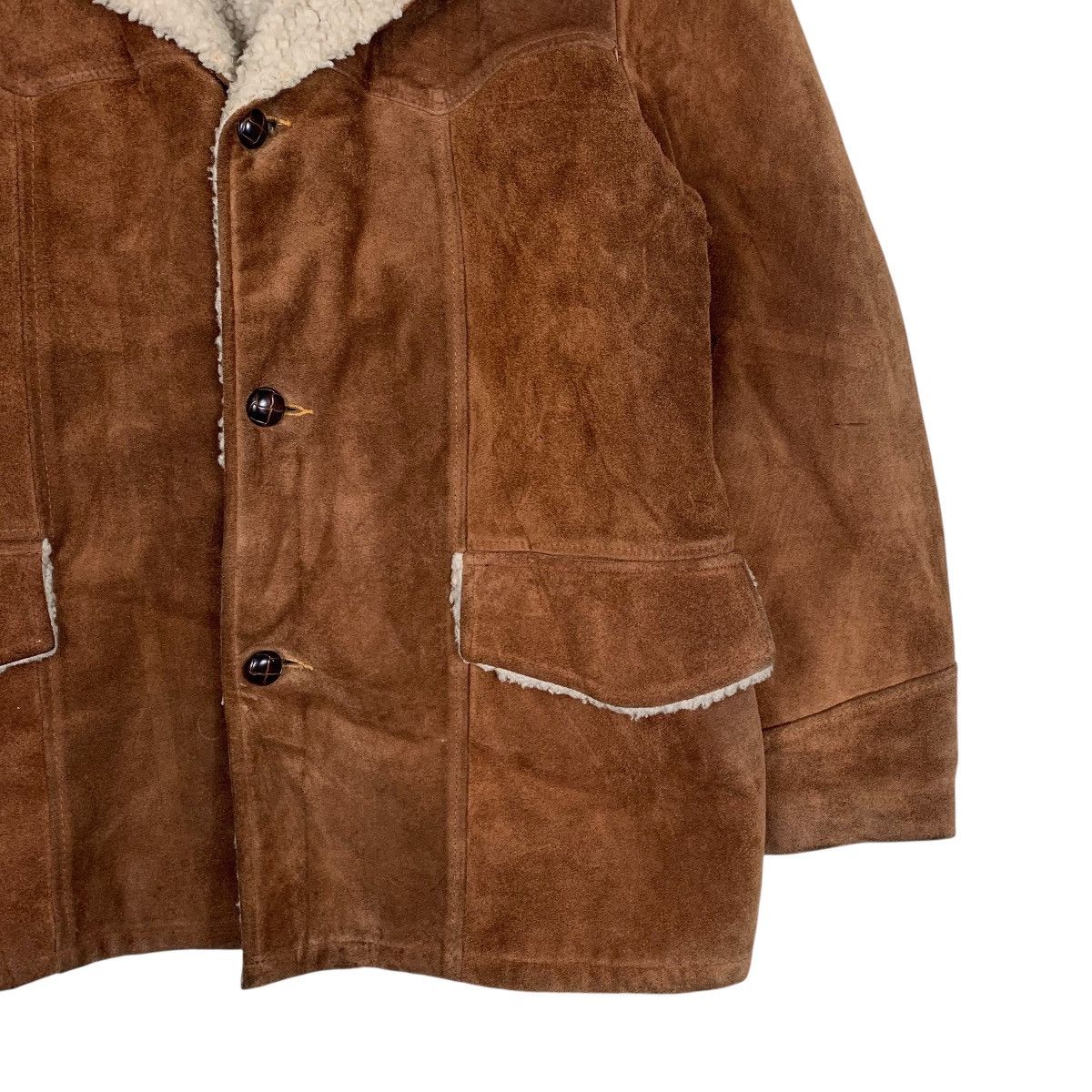 Other Vintage Silton Shearling Suede Leather Jacket Size US L / EU 52-54 / 3 - 4 Thumbnail