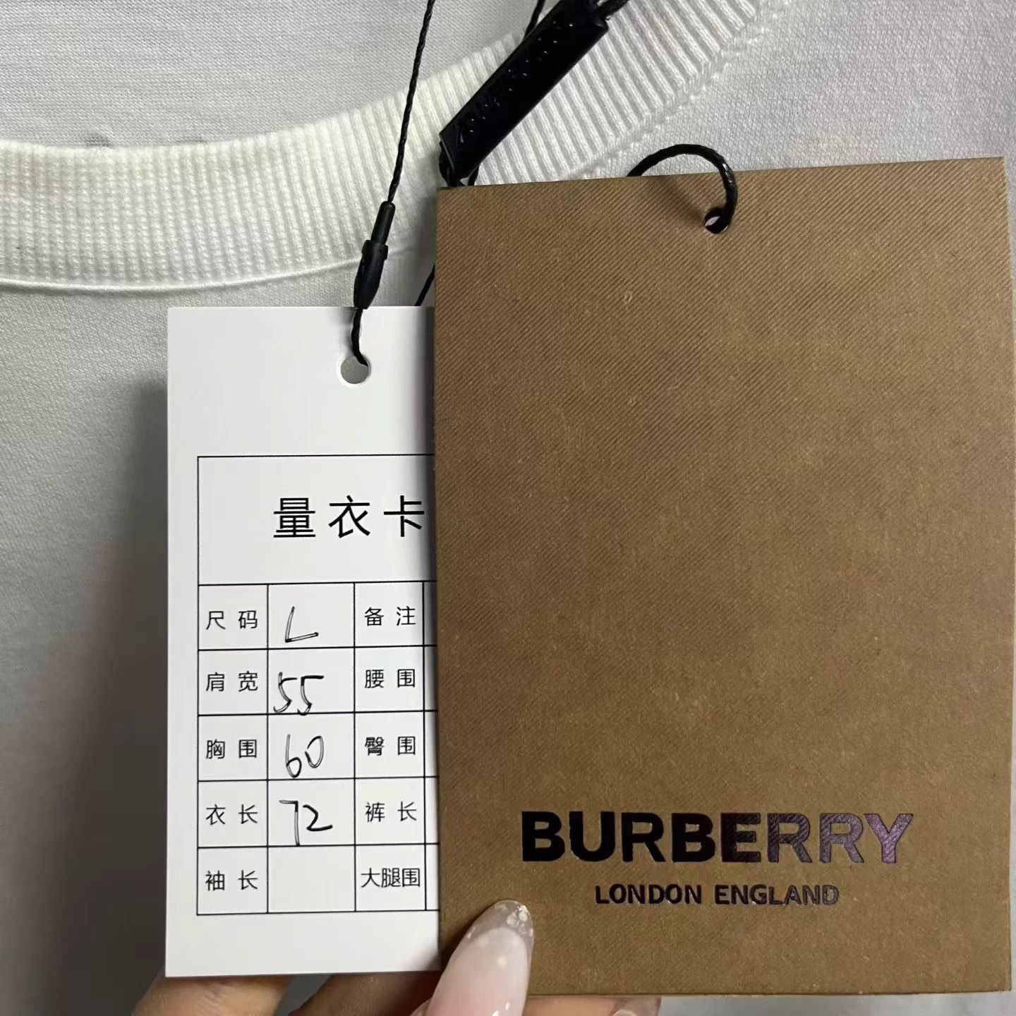Burberry Burberry White Logo Print Crewneck Short-Sleeve T-shirt L Size US L / EU 52-54 / 3 - 3 Thumbnail