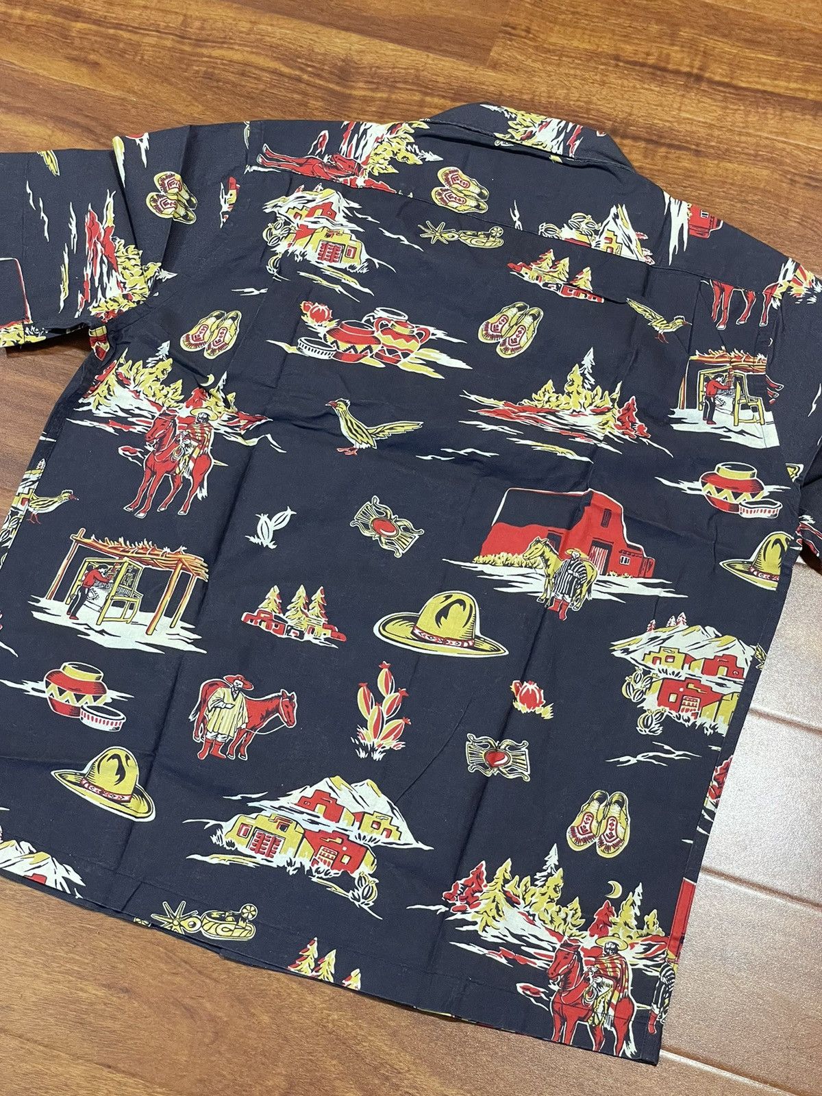 RRL Ralph Lauren RRL Double RL Western Scenic Linen Hawaiian Shirt Size US L / EU 52-54 / 3 - 2 Thumbnail