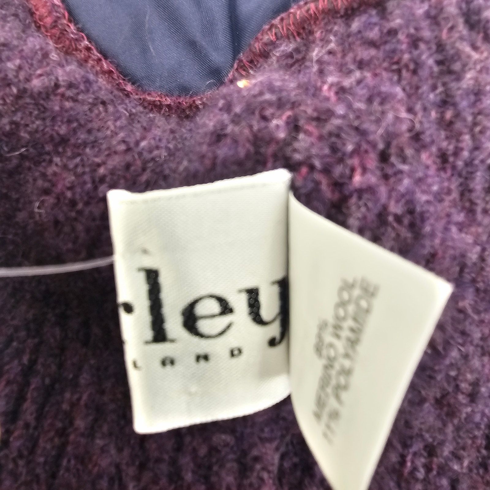 Harley of Scotland Harley of Scotland Purple Merino Wool Blend Beanie Hat Ski Size ONE SIZE - 7 Thumbnail