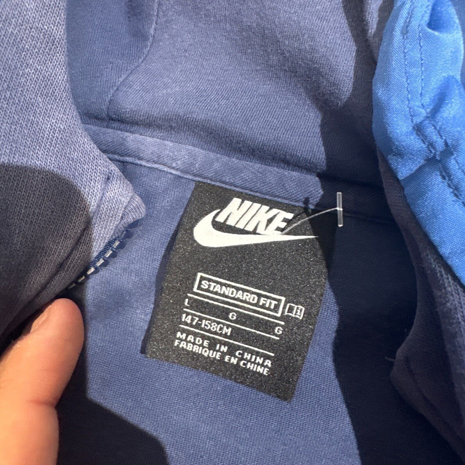 Nike × Vintage Vintage Nike Navy Blue Cotton Hoodie Zip Size XS Y2K sSport Size US XS / EU 42 / 0 - 6 Thumbnail
